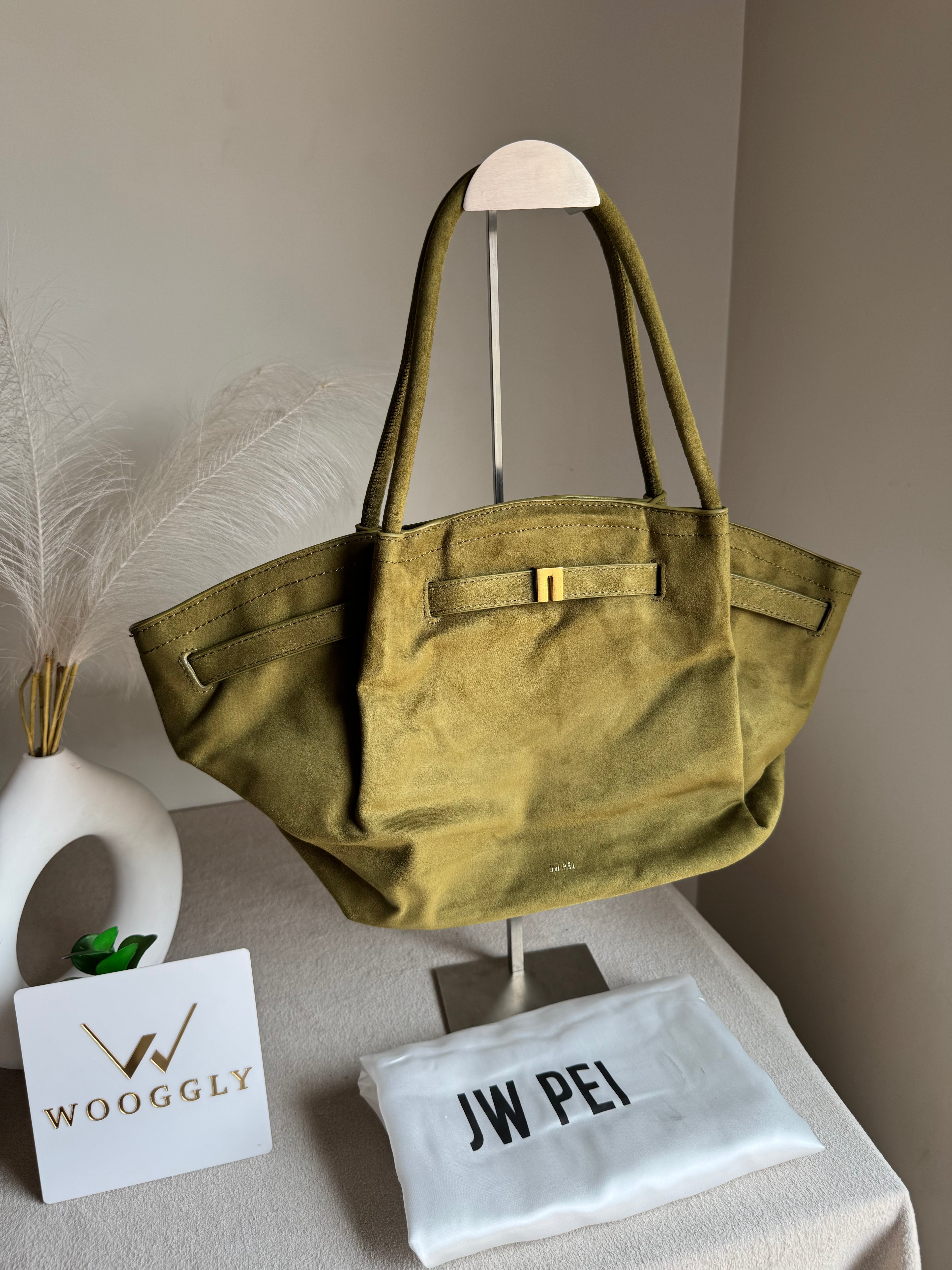 JW PEI Hana Tote Bag - Suede Olive