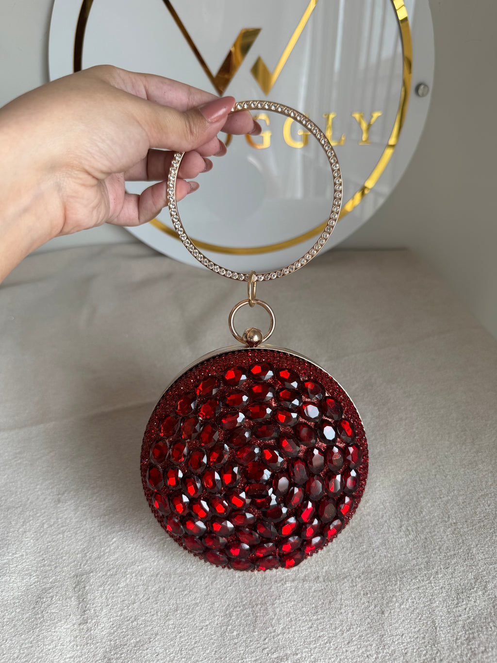Sugar Plum Clutch - Maroonish Red