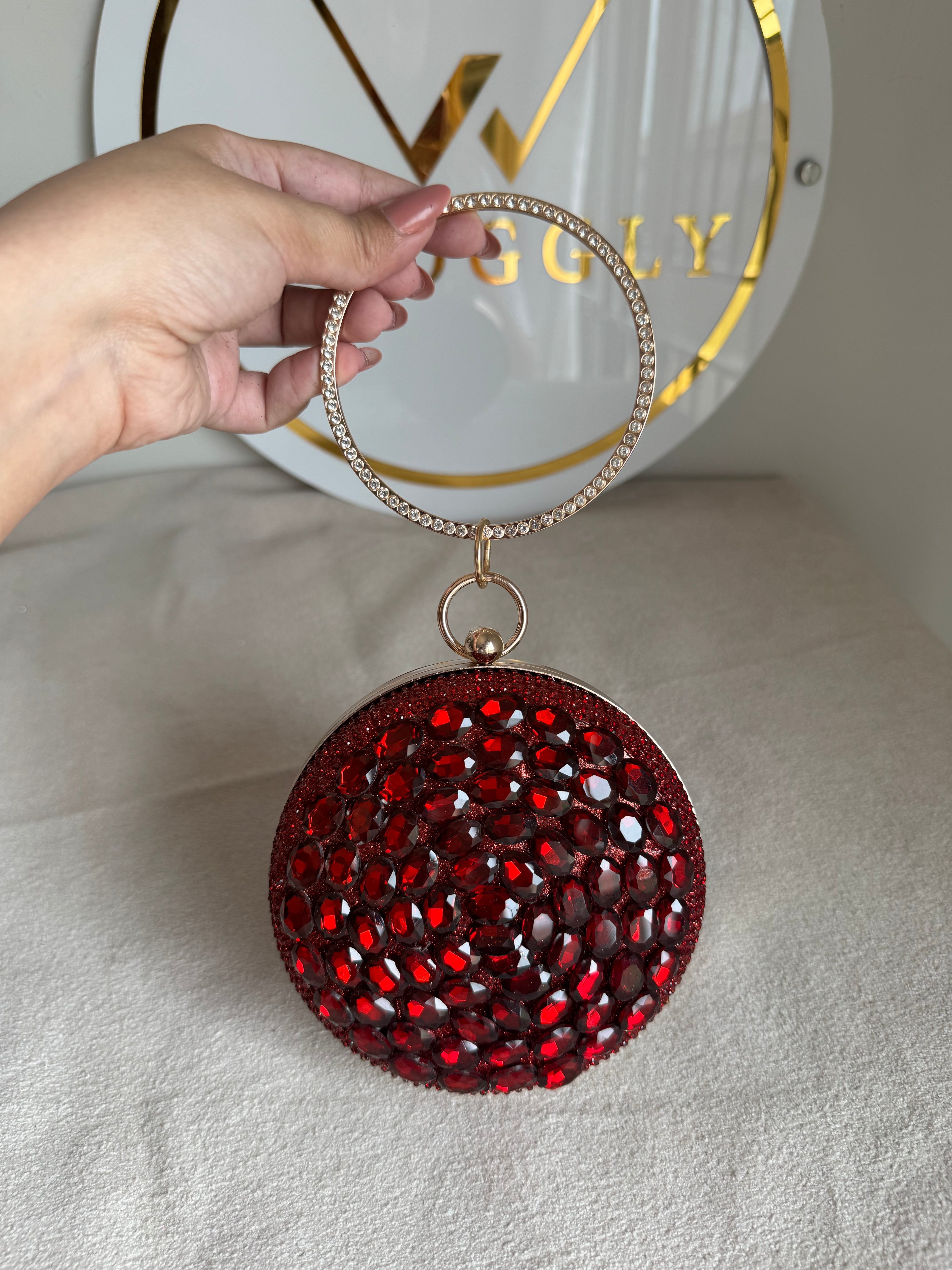 Sugar Plum Clutch - Maroonish Red