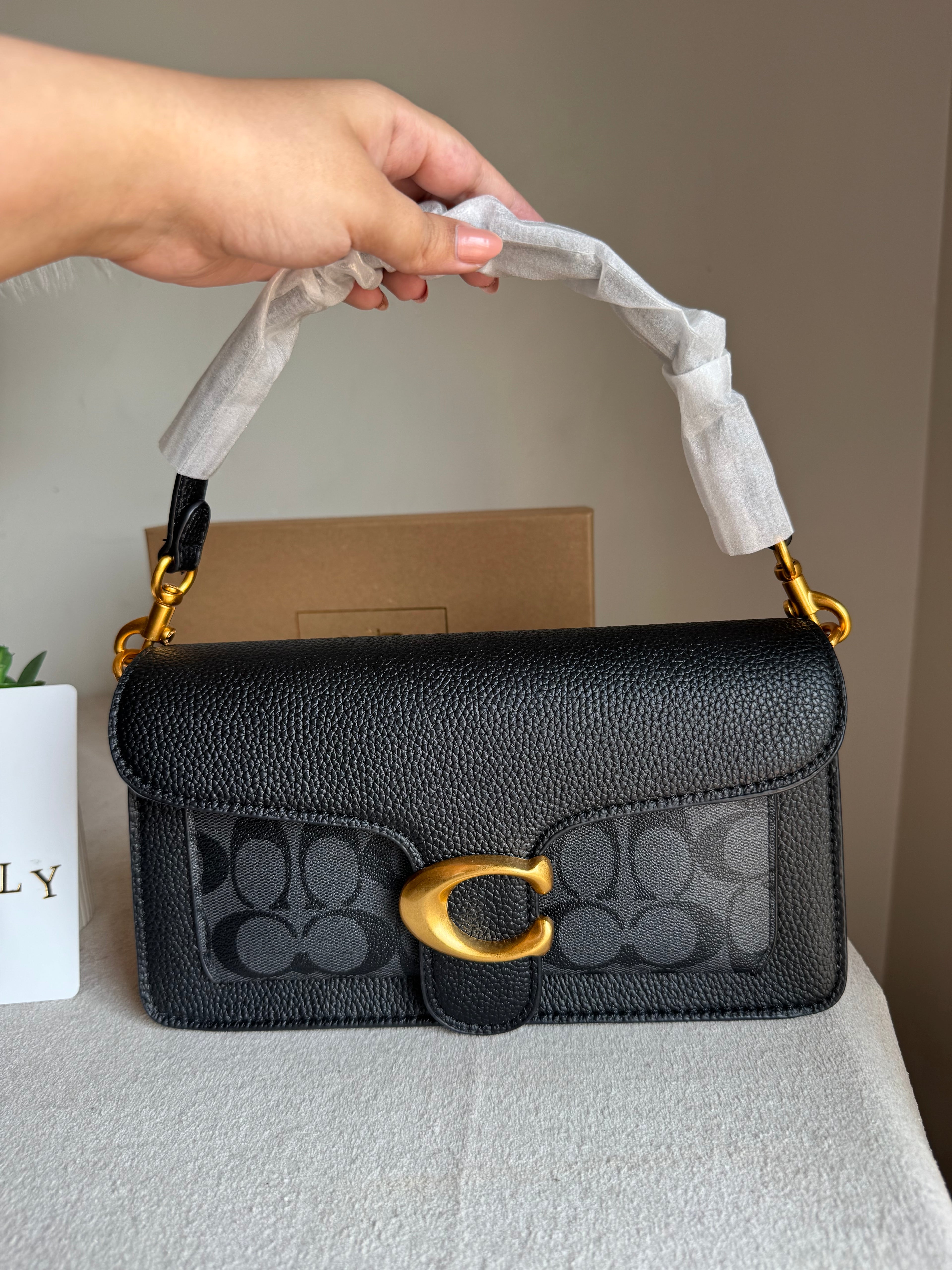 COACH TABBY Black & Grey Good Quality -  BOX PACKING