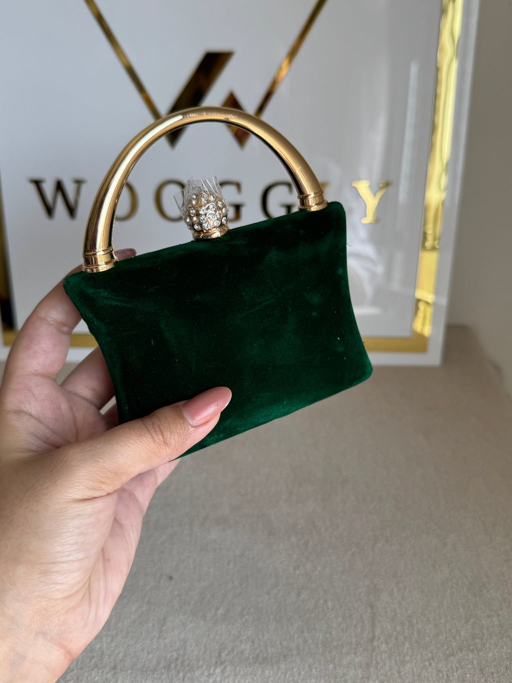Tiny Treasure  Clutch - Emerald Green