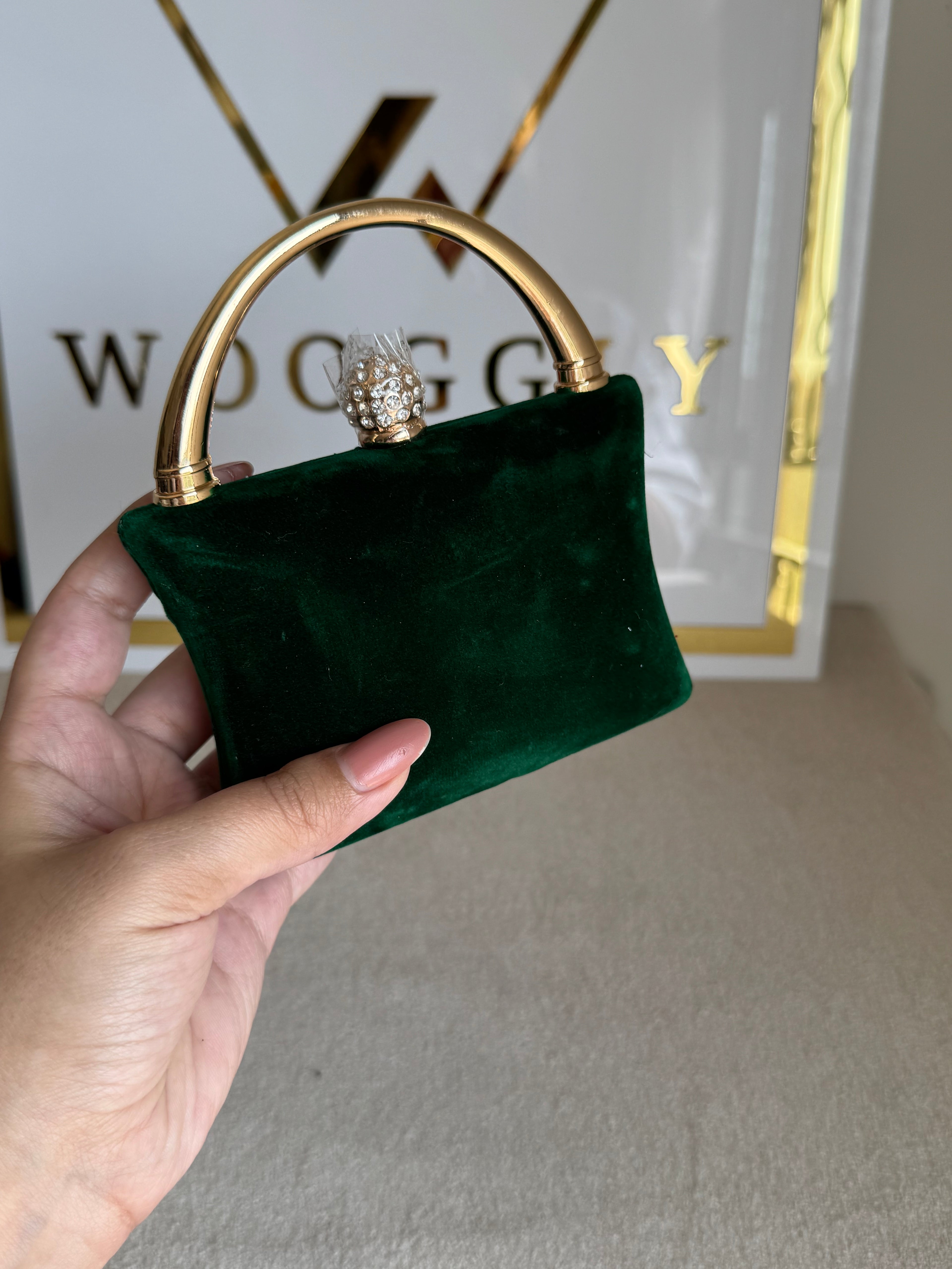 Tiny Treasure  Clutch - Emerald Green