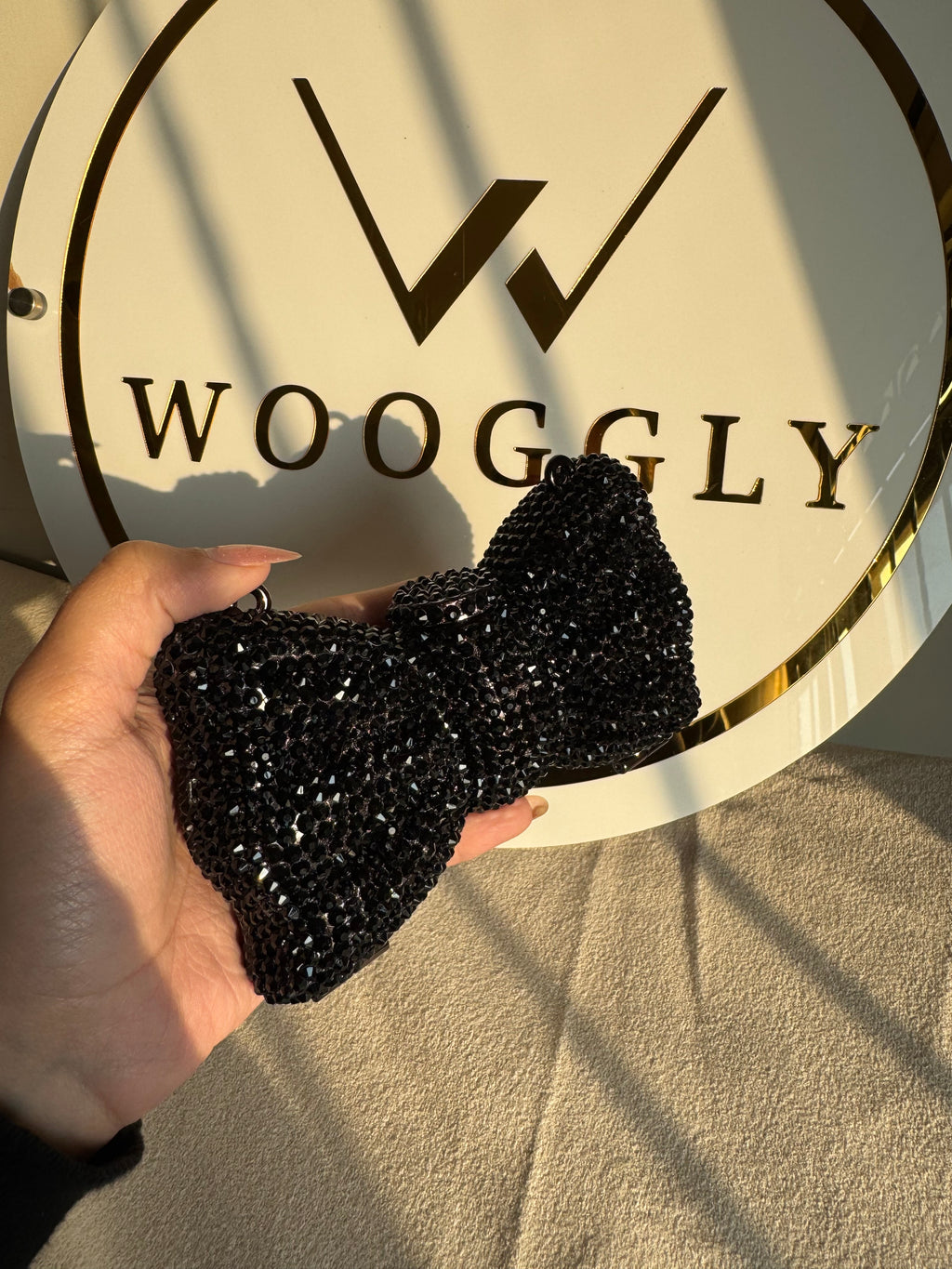 Swarovski Bow Clutch - Black