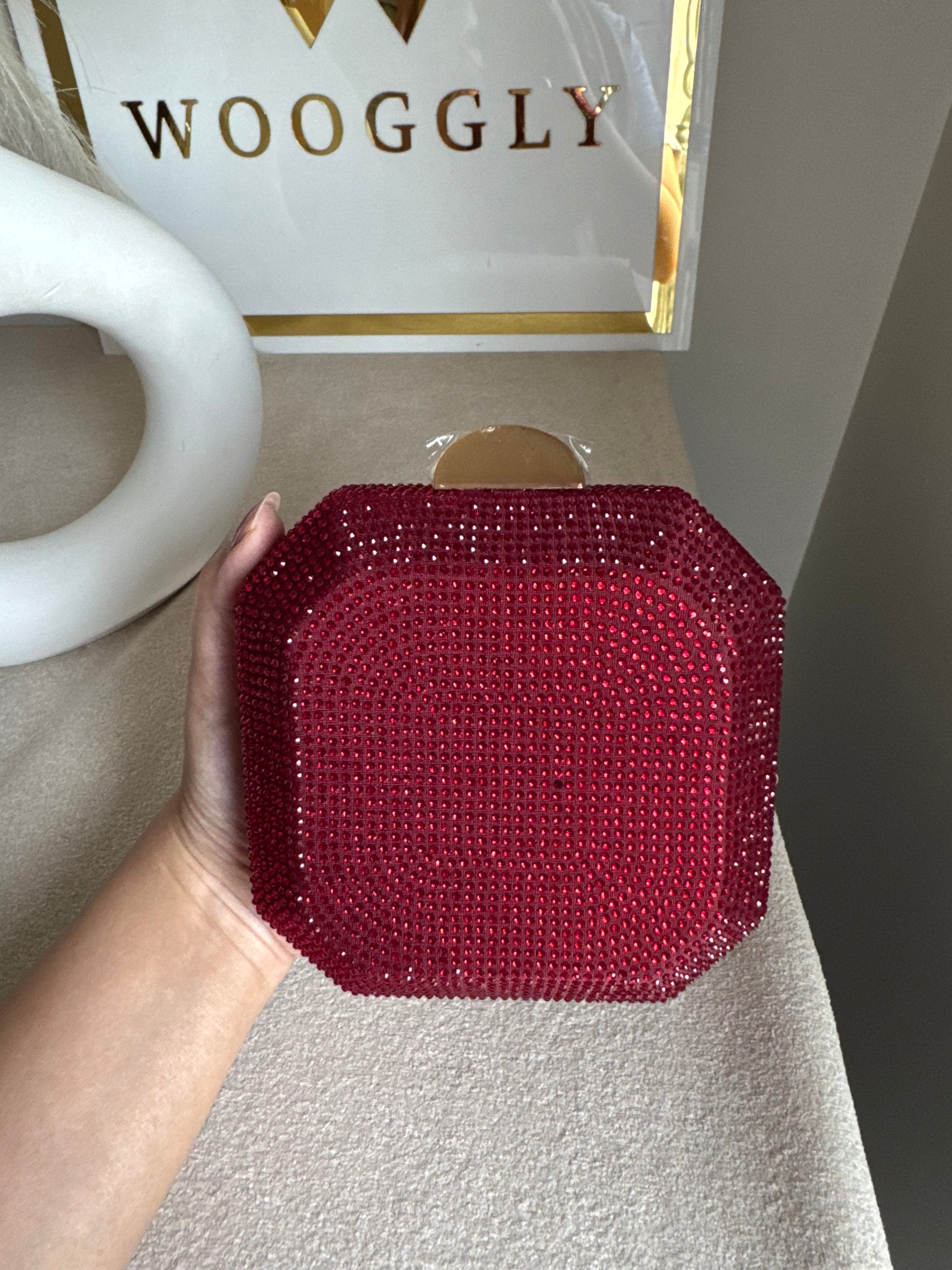 AYLA CLUTCH Red
