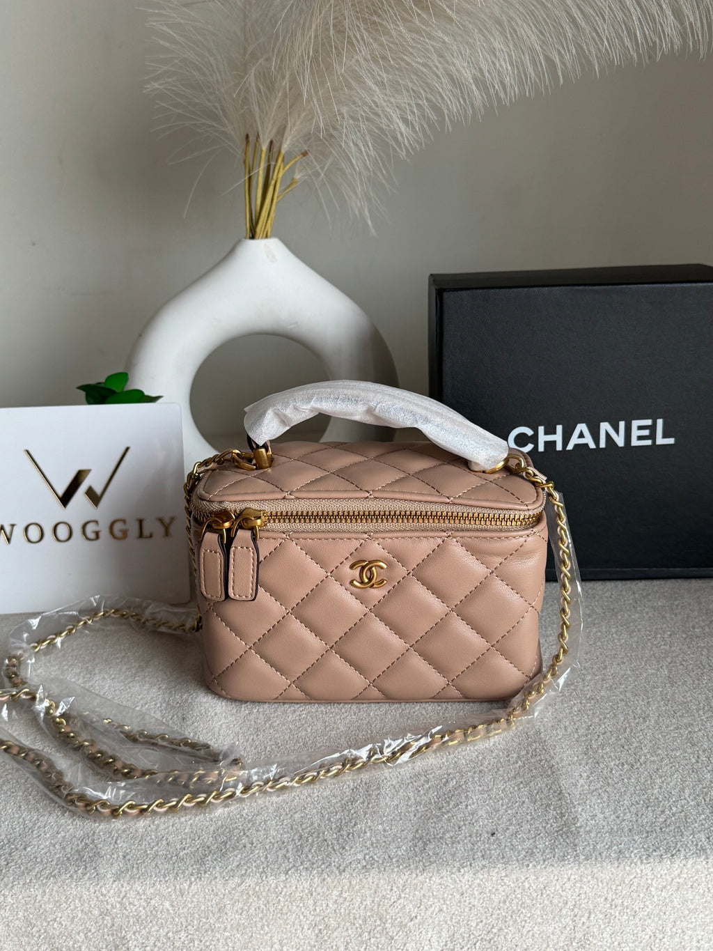 CH Mini Box Bag - Nude