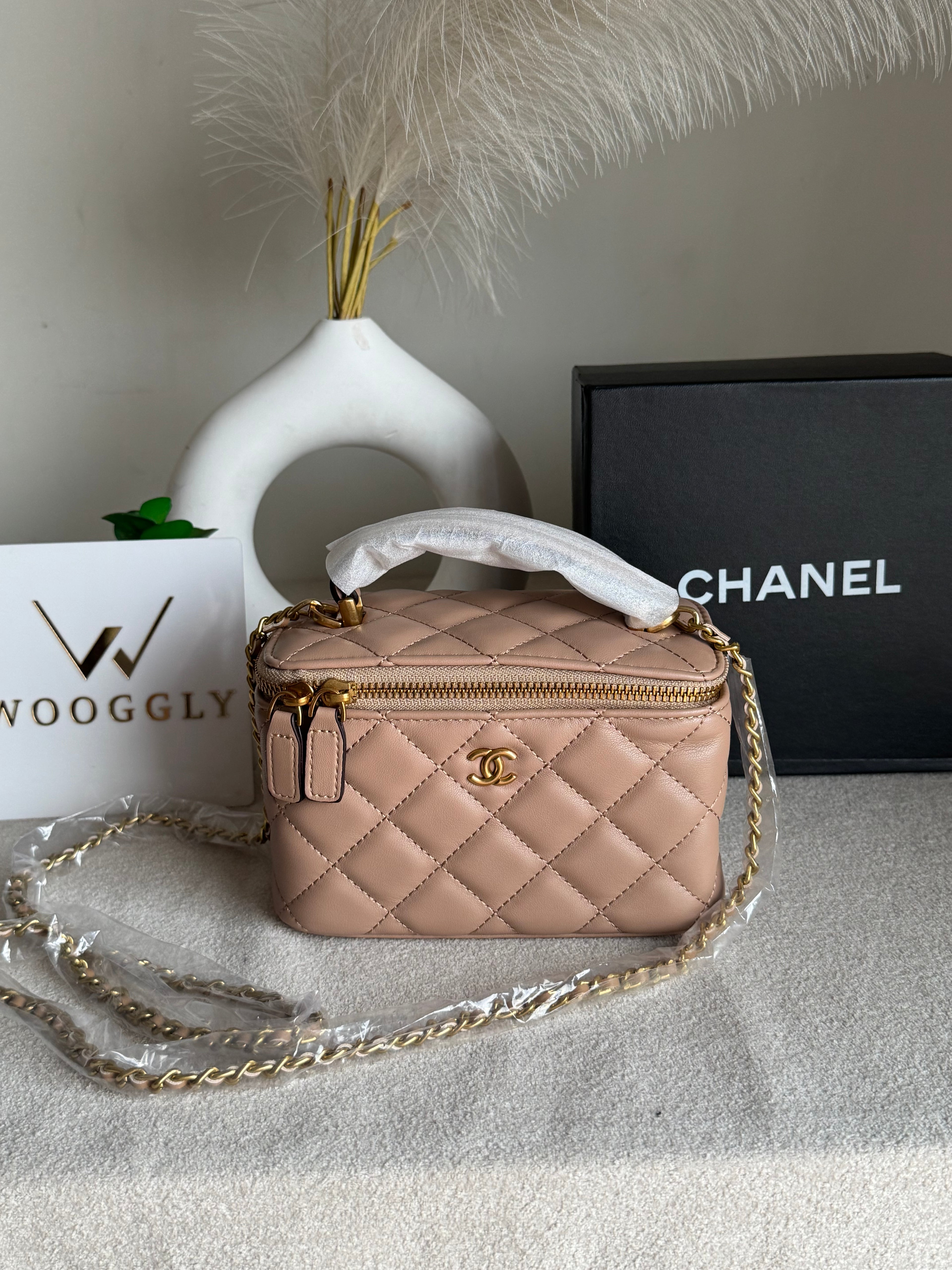 CH Mini Box Bag - Nude