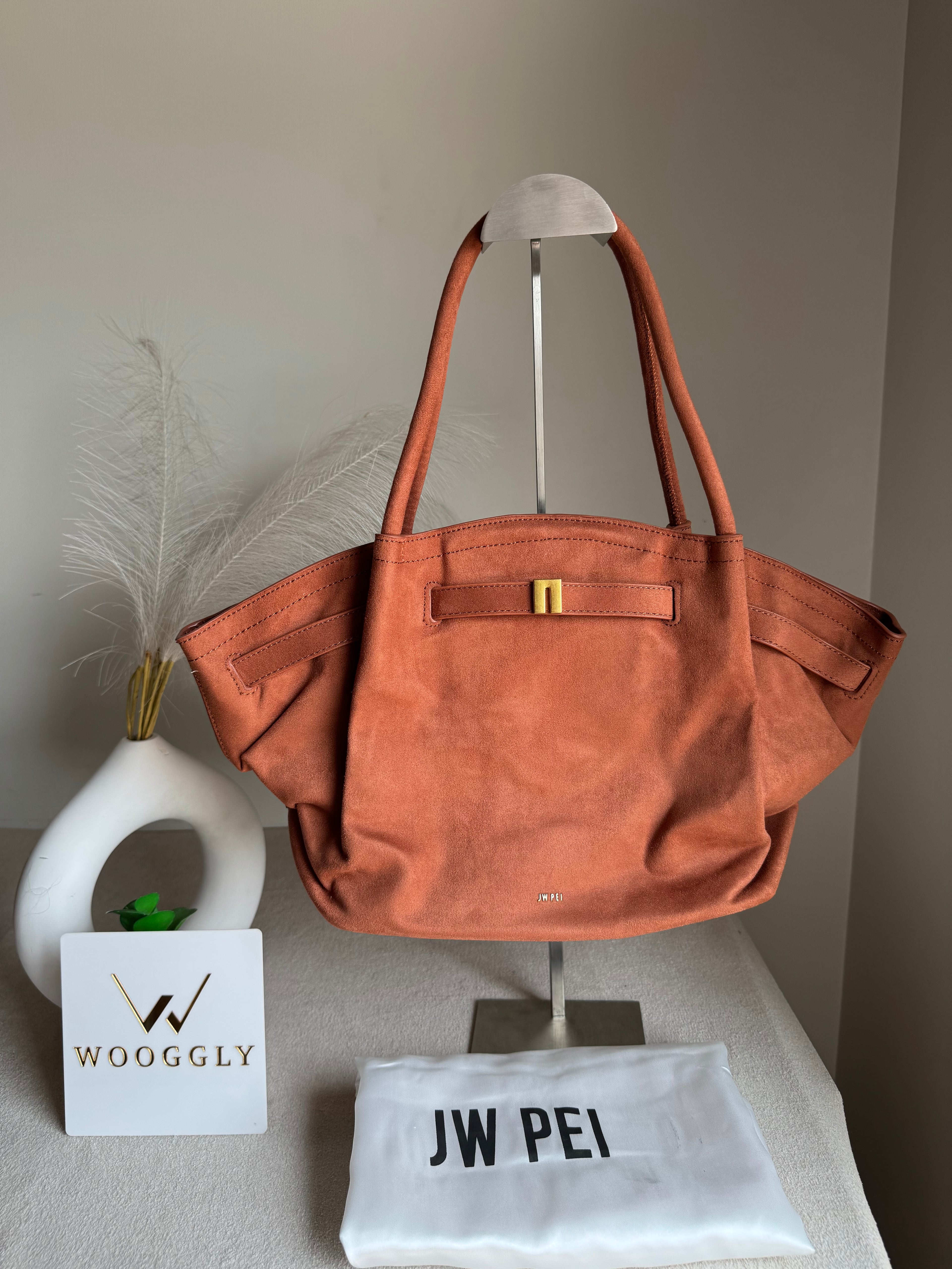 JW PEI Hana Tote Bag - Suede Brown