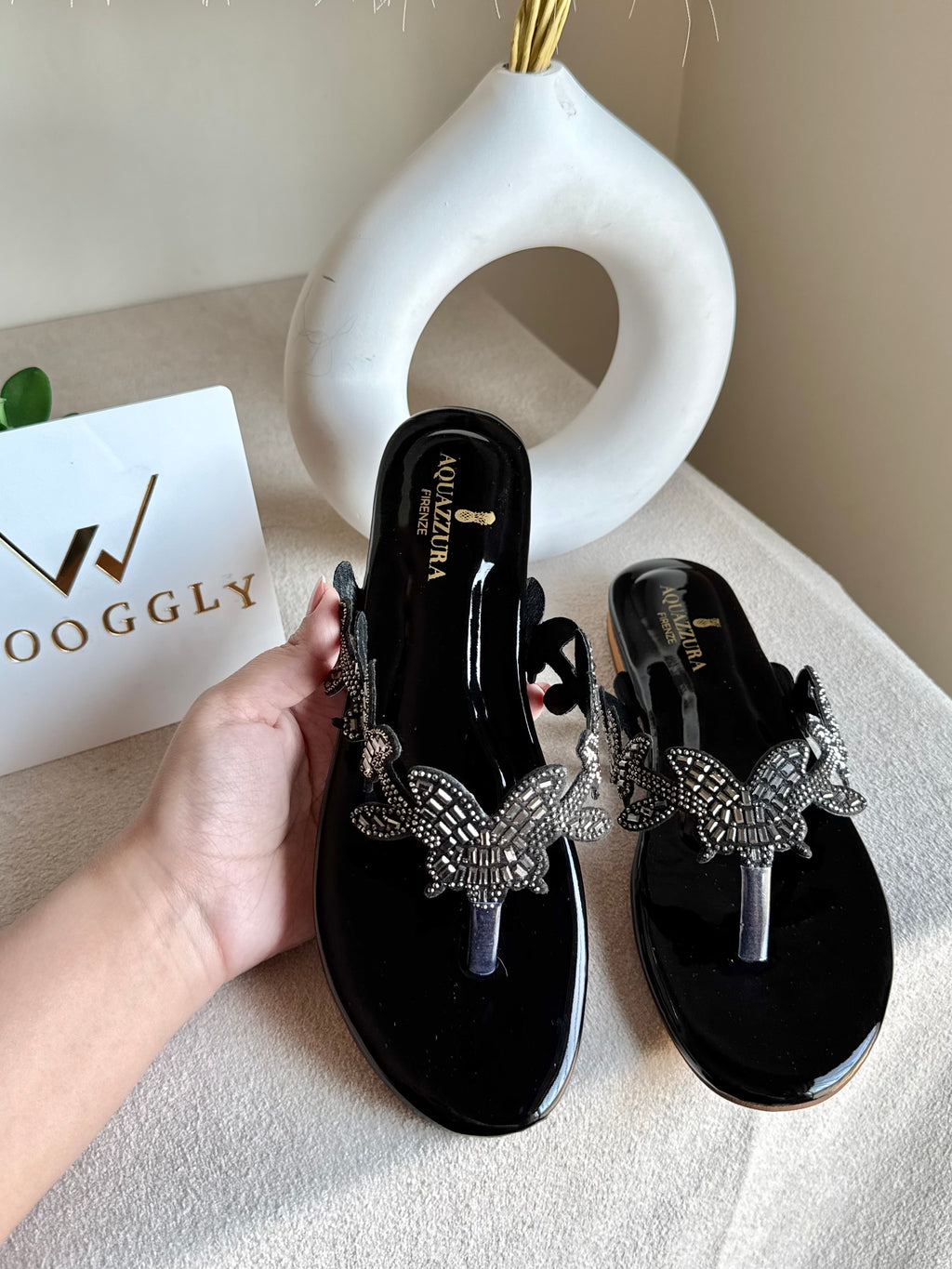 Aquazzura Pretty Slides - Black