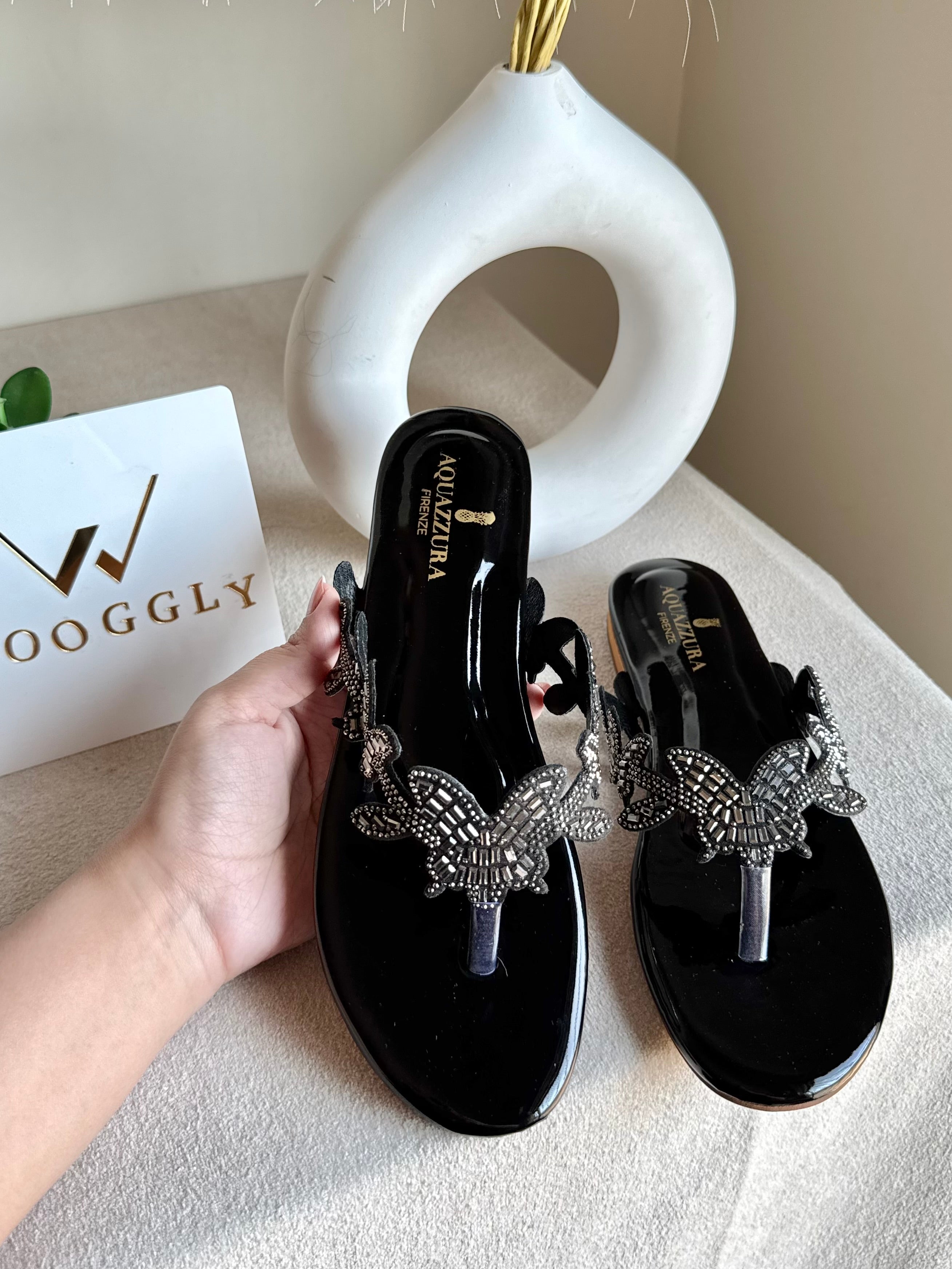 Aquazzura Pretty Slides - Black