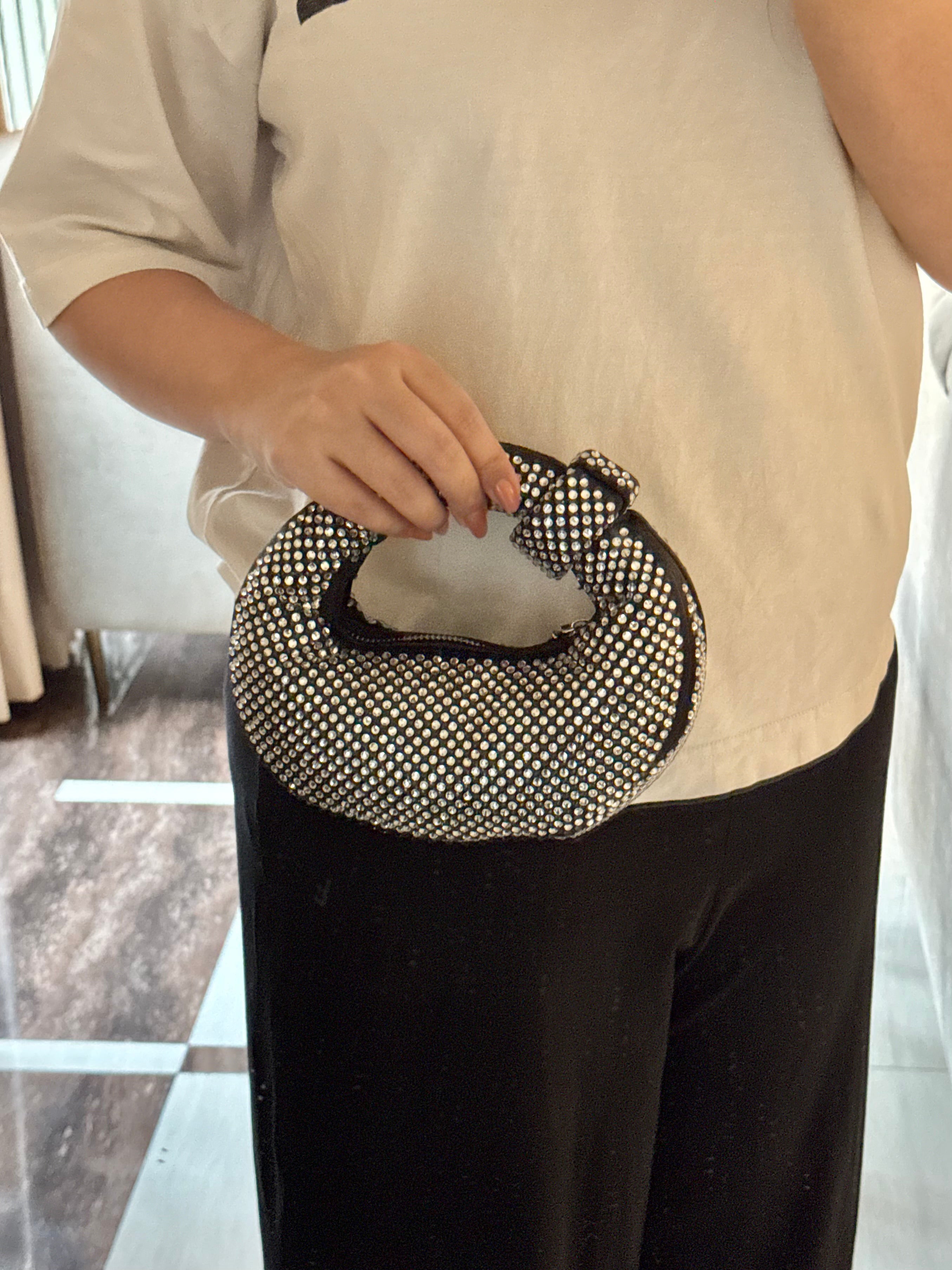 JW PIE Inspired Rhinestone Bag (Crystal)