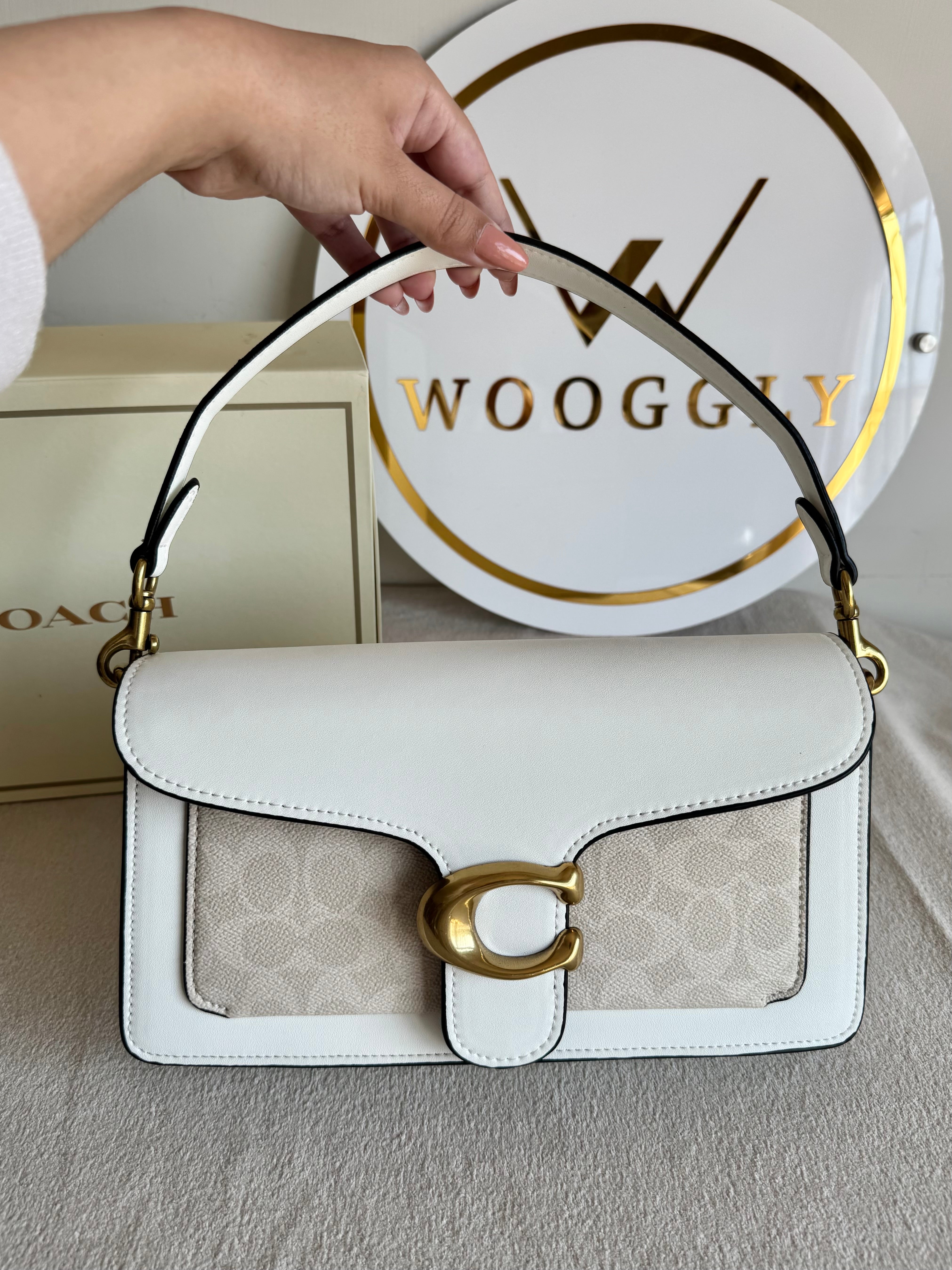 COACH TABBY EXCLUSIVE (Cream & Beige) - BOX PACKING