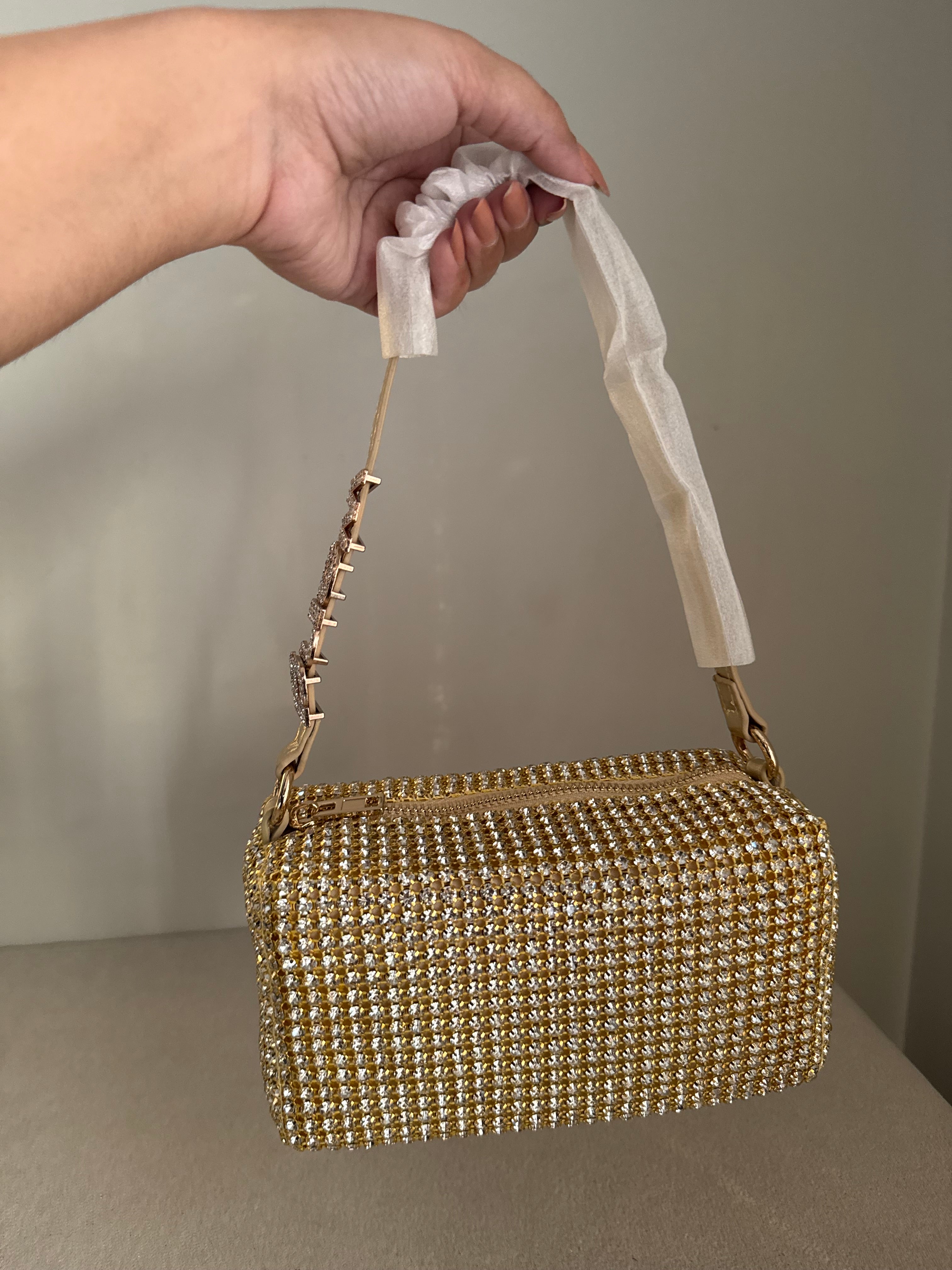 Alexander Wang Rhinestone Evening Clutch (Champagne)