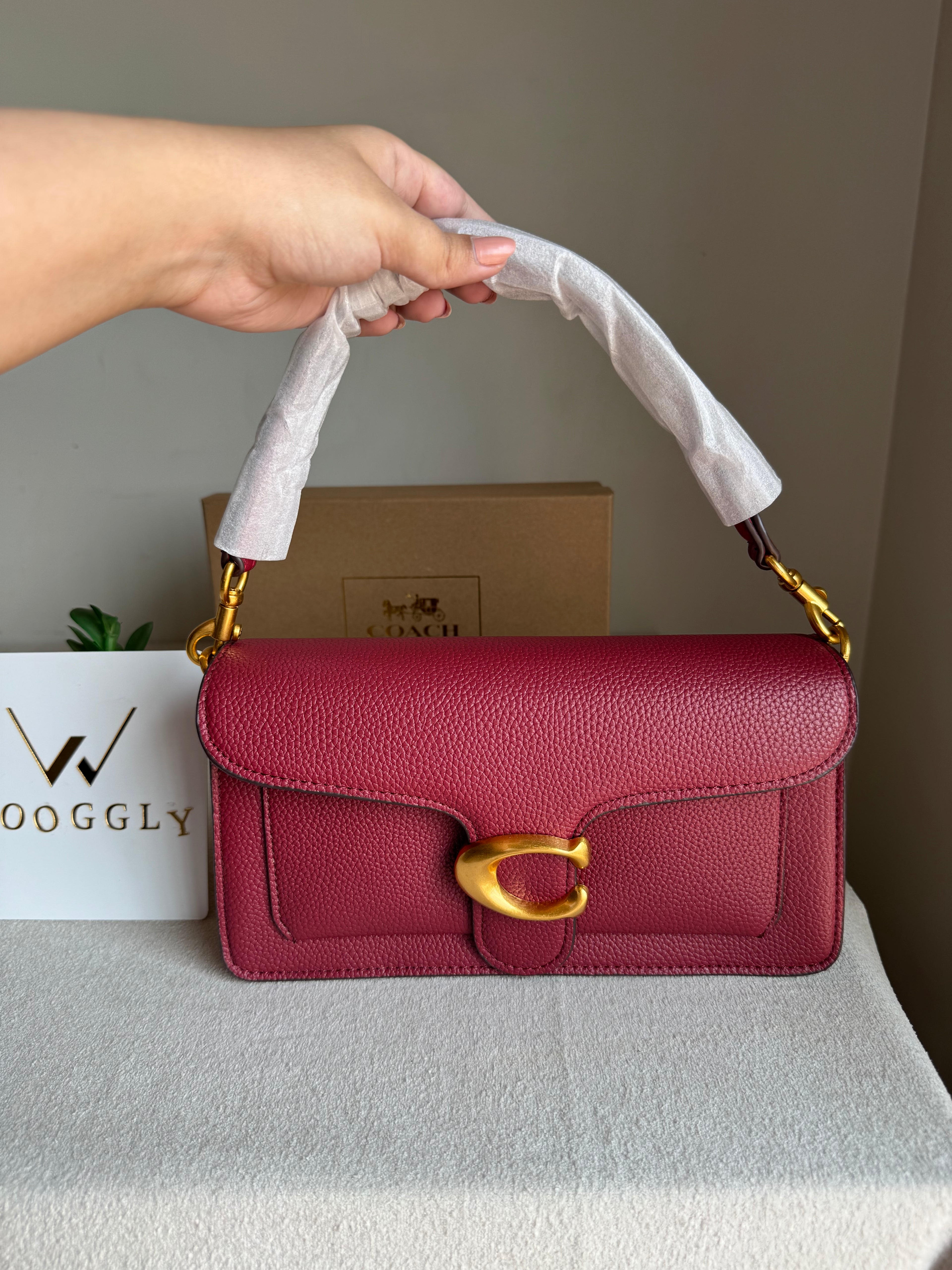 COACH TABBY Maroon Good Quality -  BOX PACKING