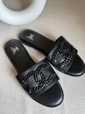 Chanel Essential Black Slides