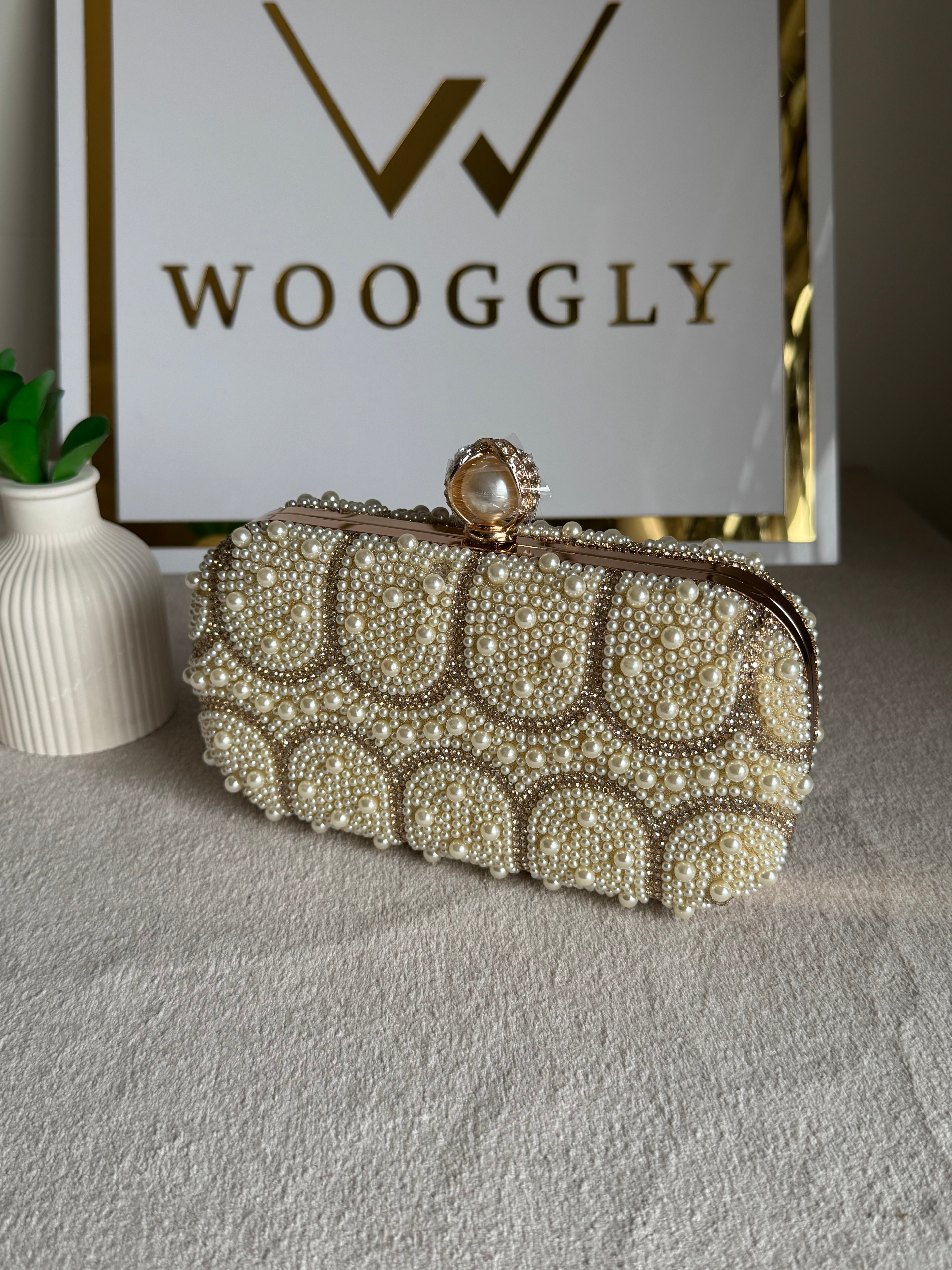 Satin Pearl Clutch