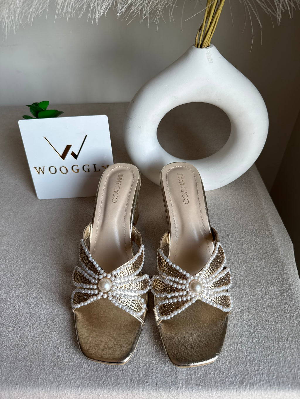 Jimmy Choo Pearl Heels - Champagne