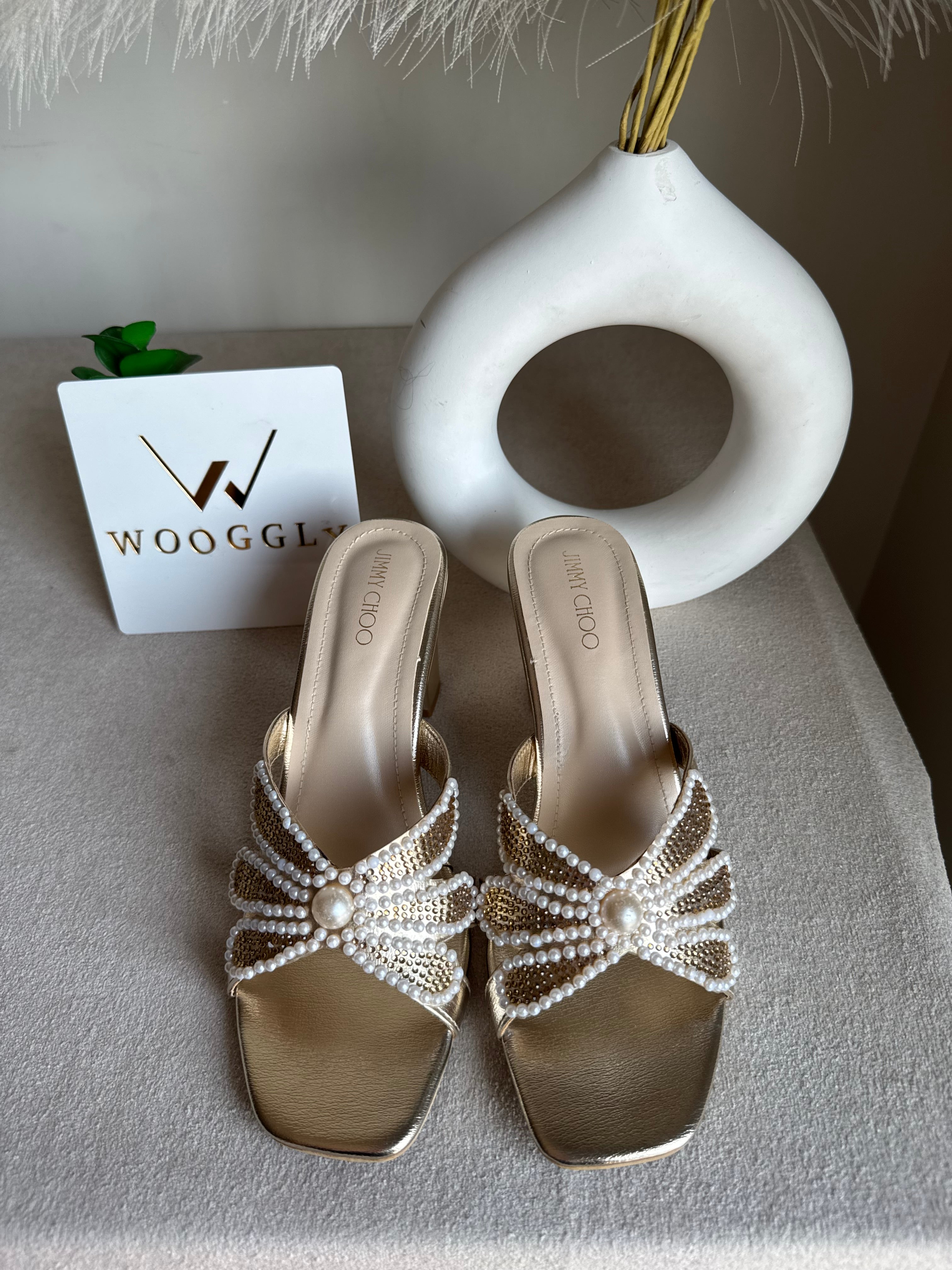 Jimmy Choo Pearl Heels - Champagne
