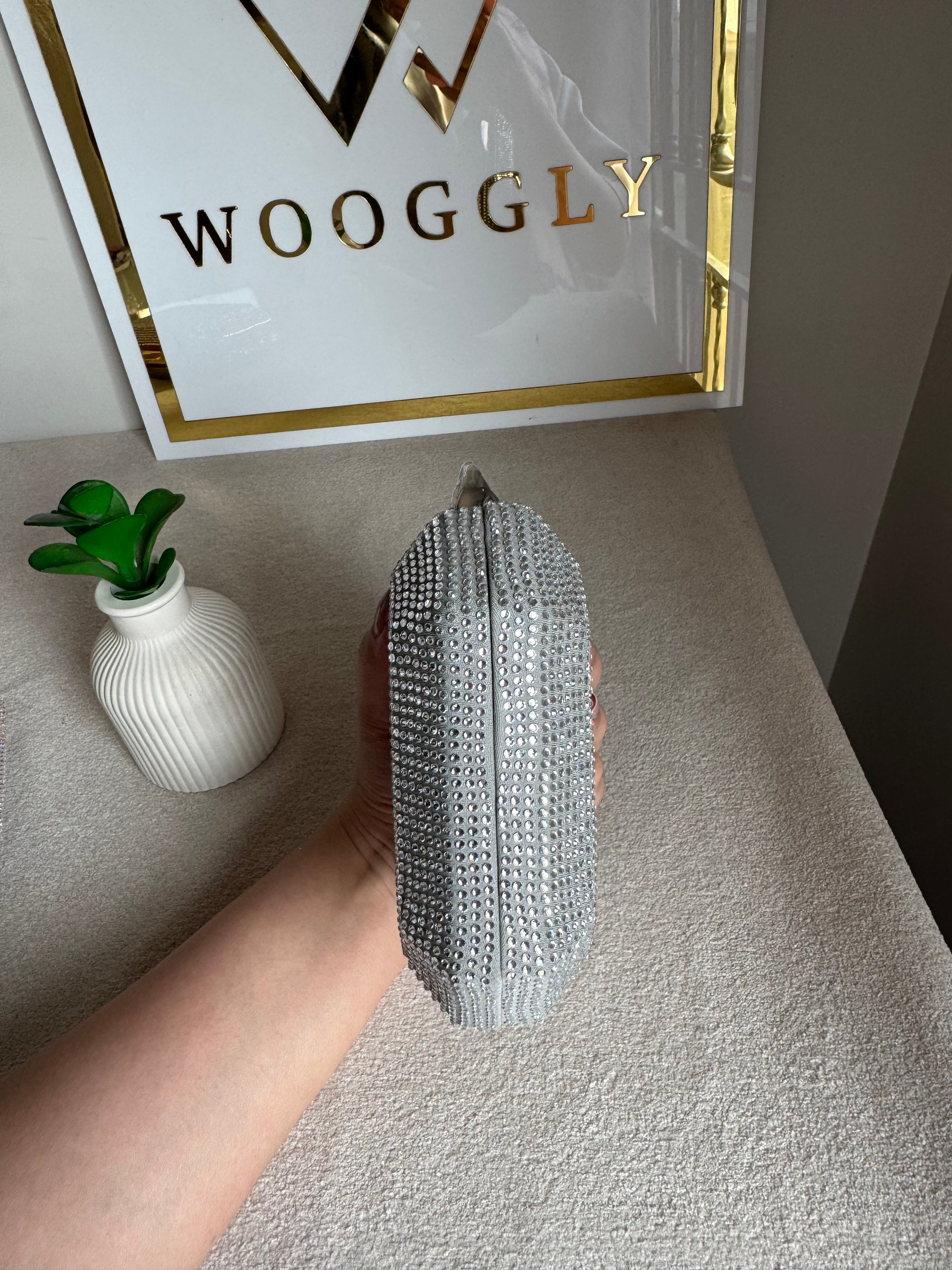 AYLA CLUTCH Silver