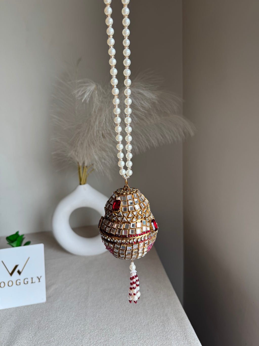Turkish Potli - Kundan Red