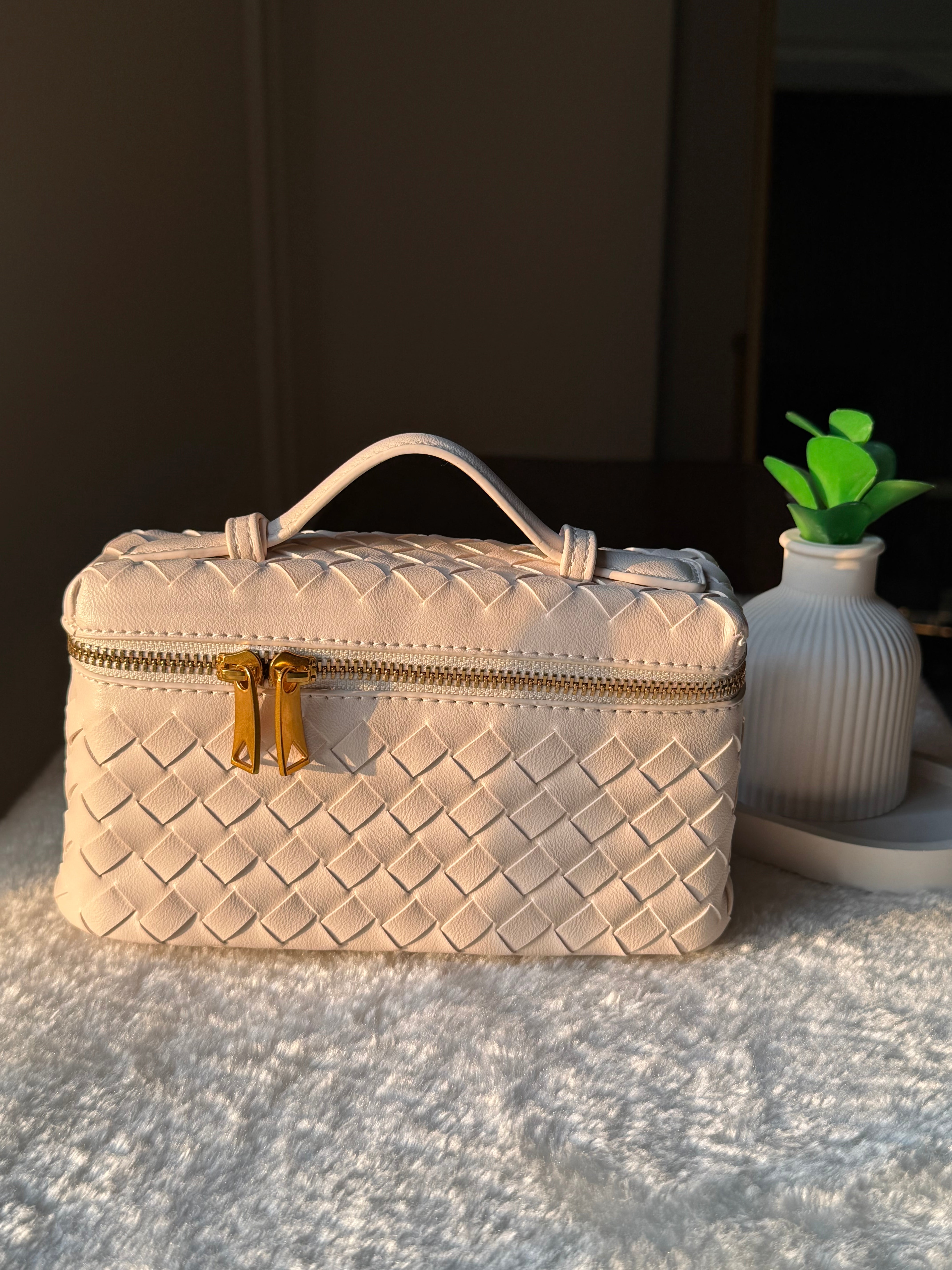 JW Pie Woven Bag with Long Strap (Cream)