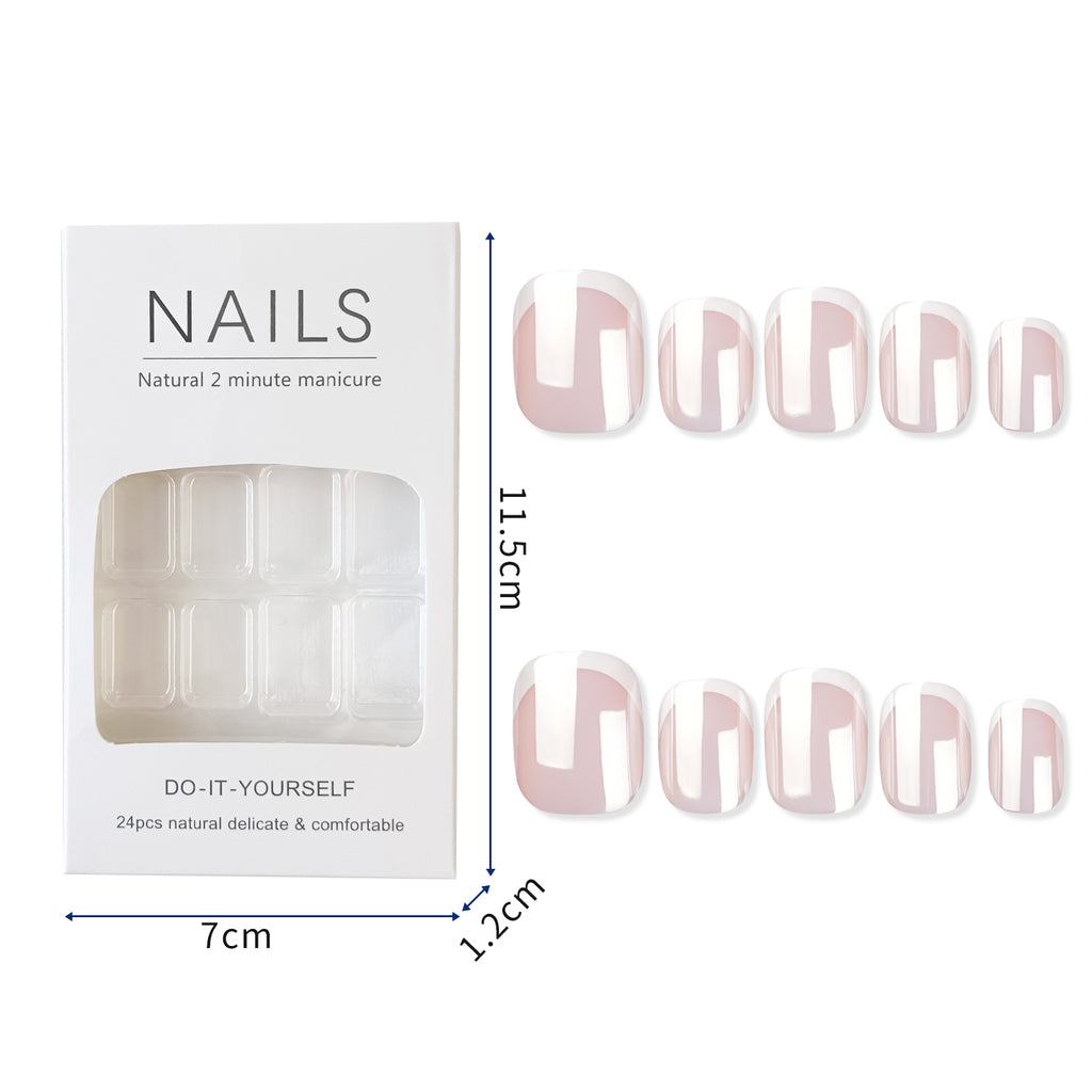Glow with French Press On Nails - 24 Pieces Complete Kit