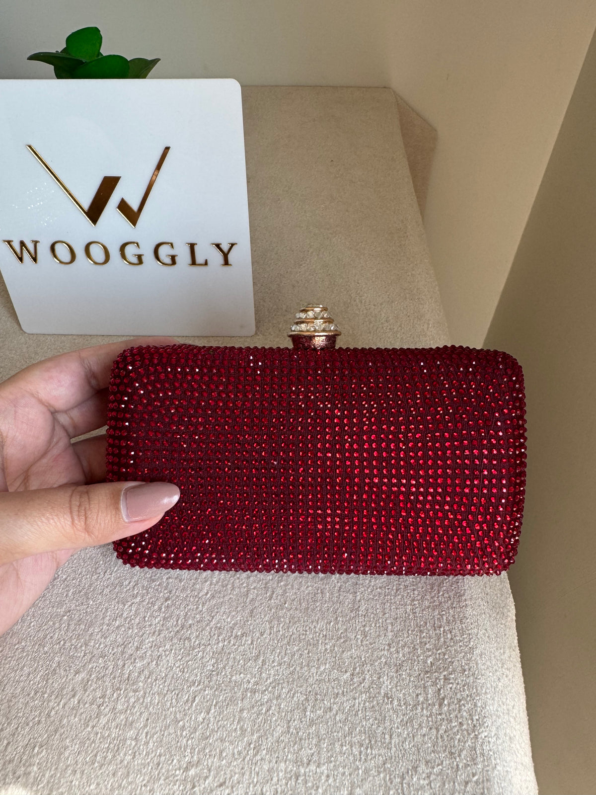 Dazzle Evening Clutch Red