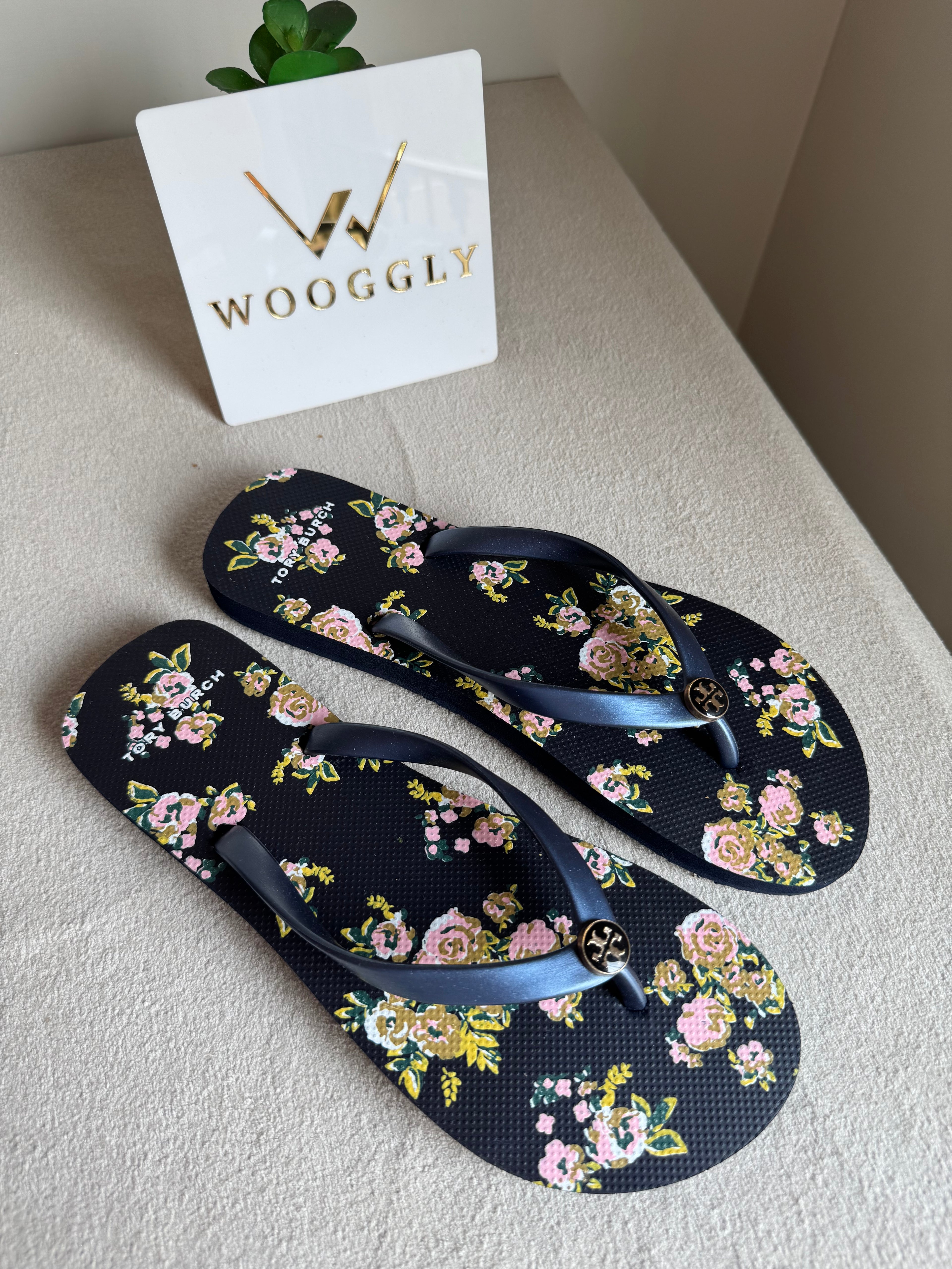 Tory Burch Floral Comfy Flip Flops