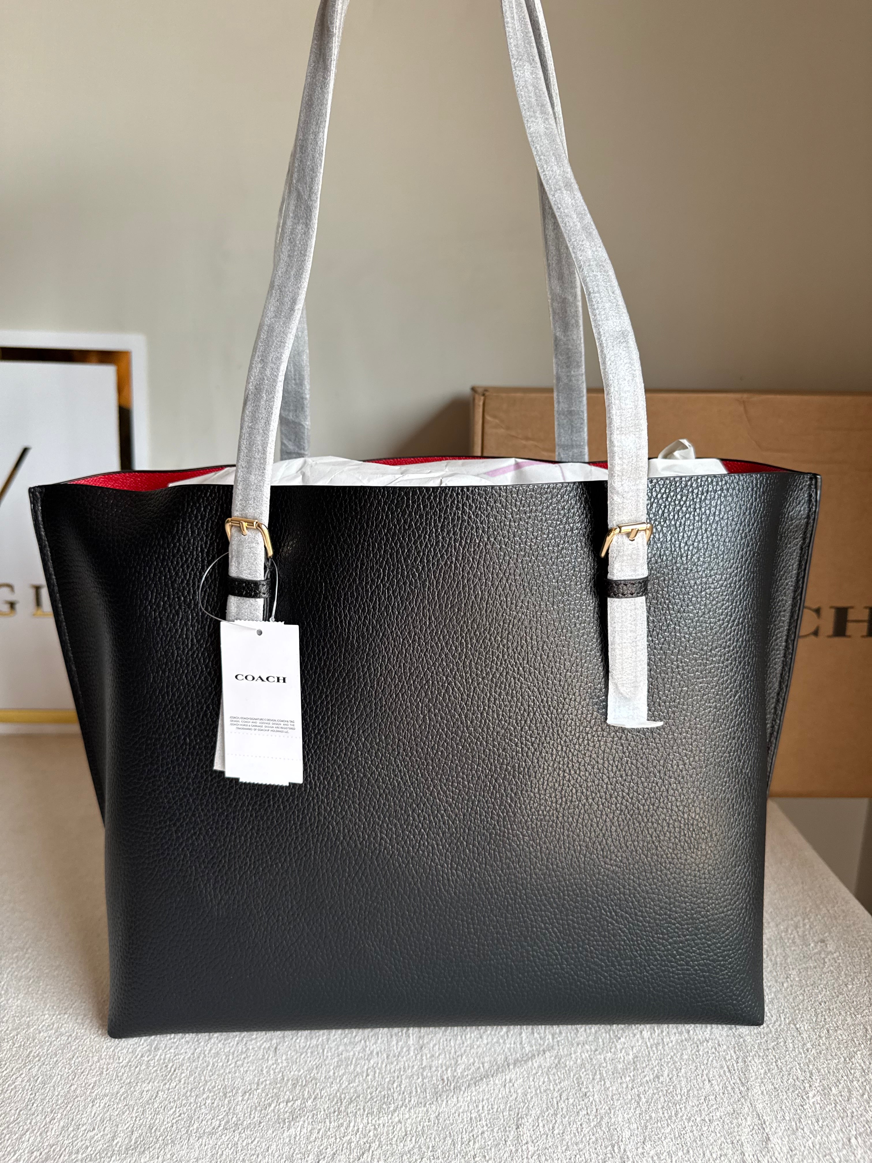 EXTREMELY PREMIUM COACH Mollie Tote Bag - Black (BOX PACKING)