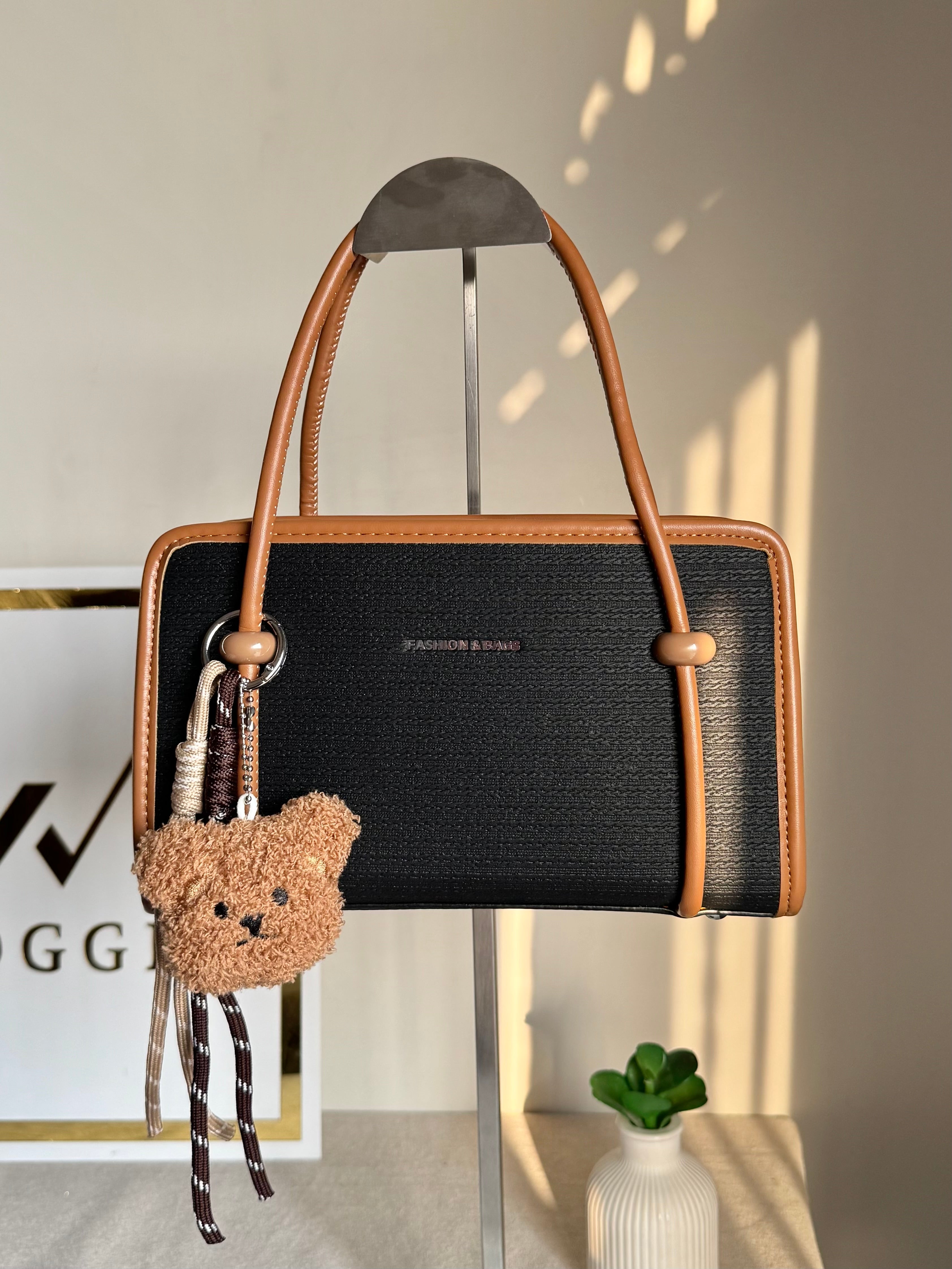 Coco Black Teddy Bag with Teddy Bag Charm