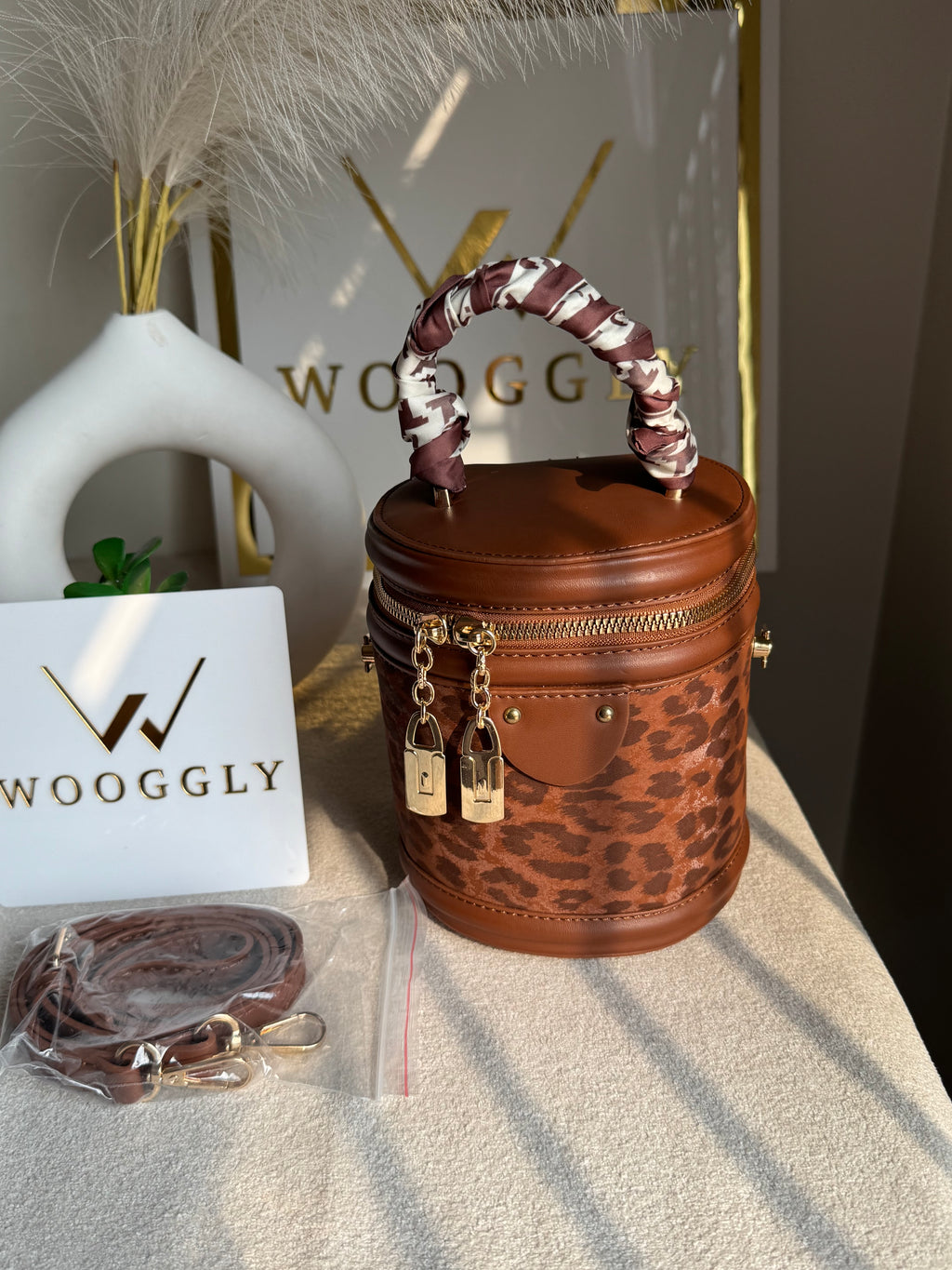 Cutest Crossbody Bag / Makeup Box Brown