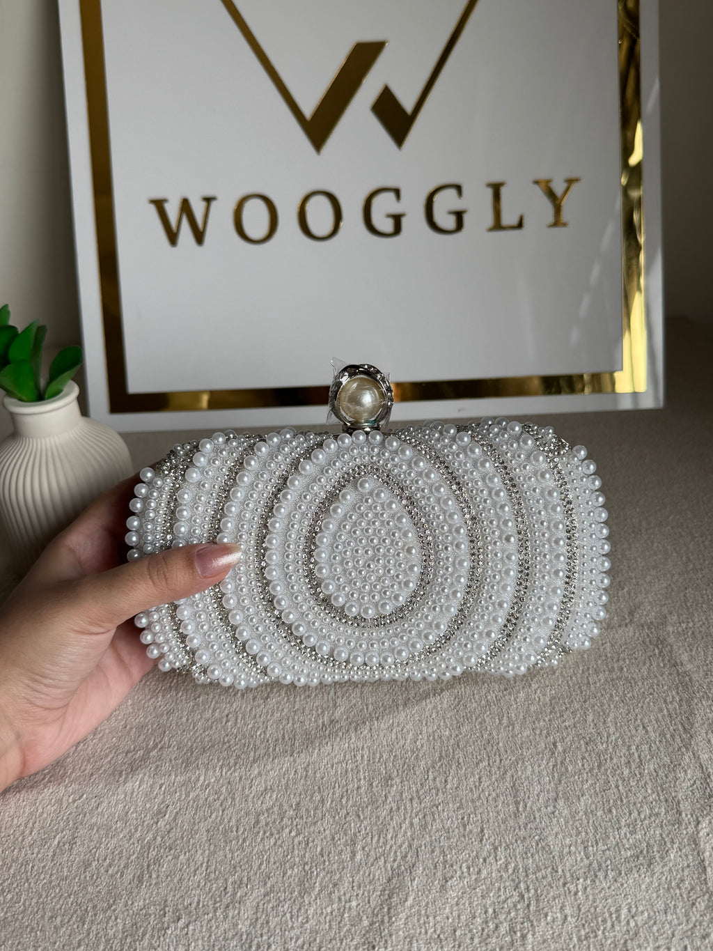 Cloud Pearl Clutch