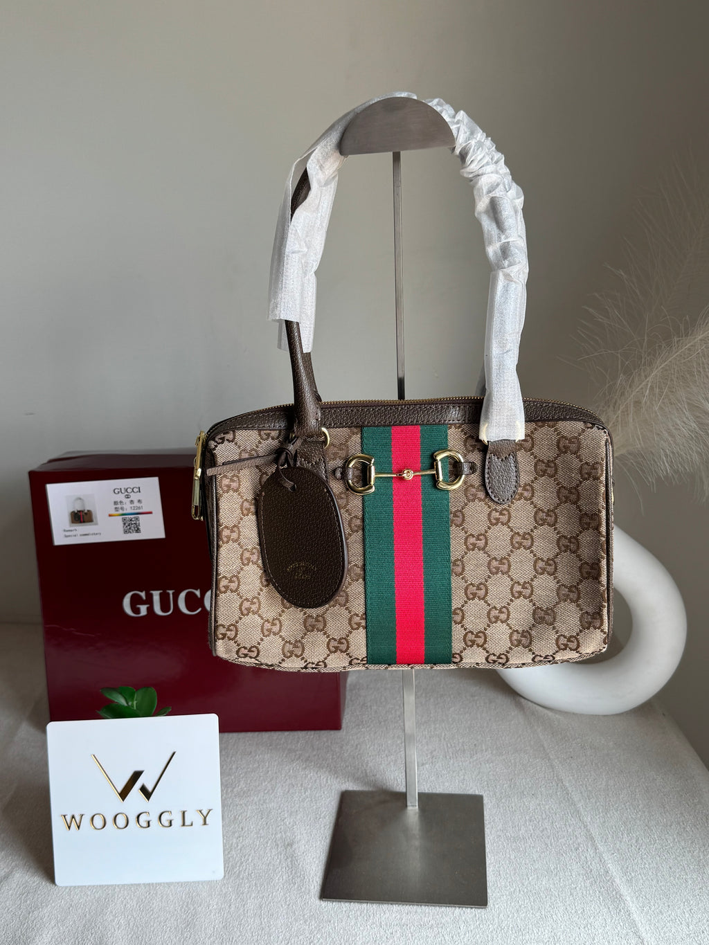 Gucci High Quality Hand Bag - Brown - BOX PACKING