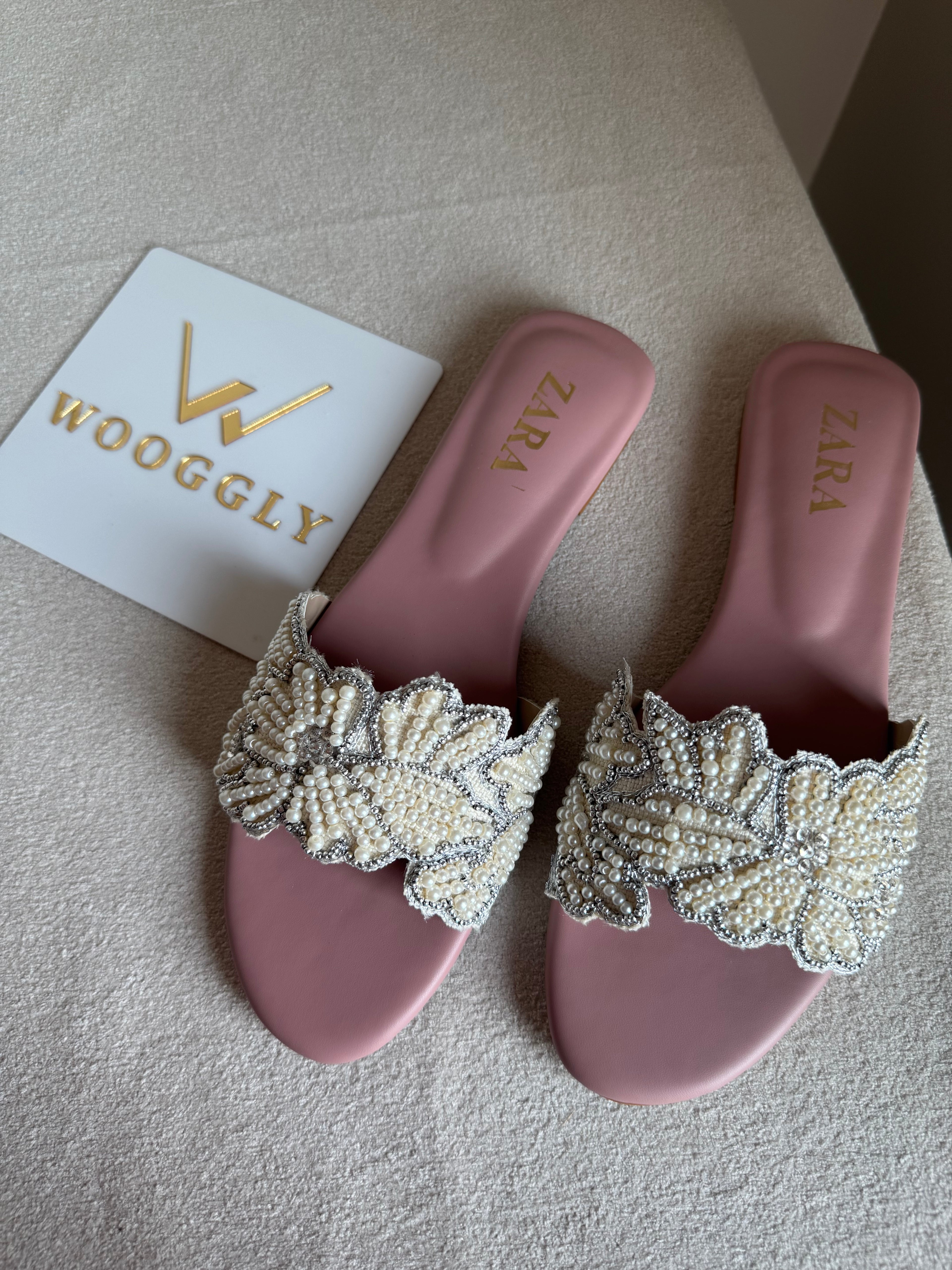 Zara Sugar Bloom Slides - Pink