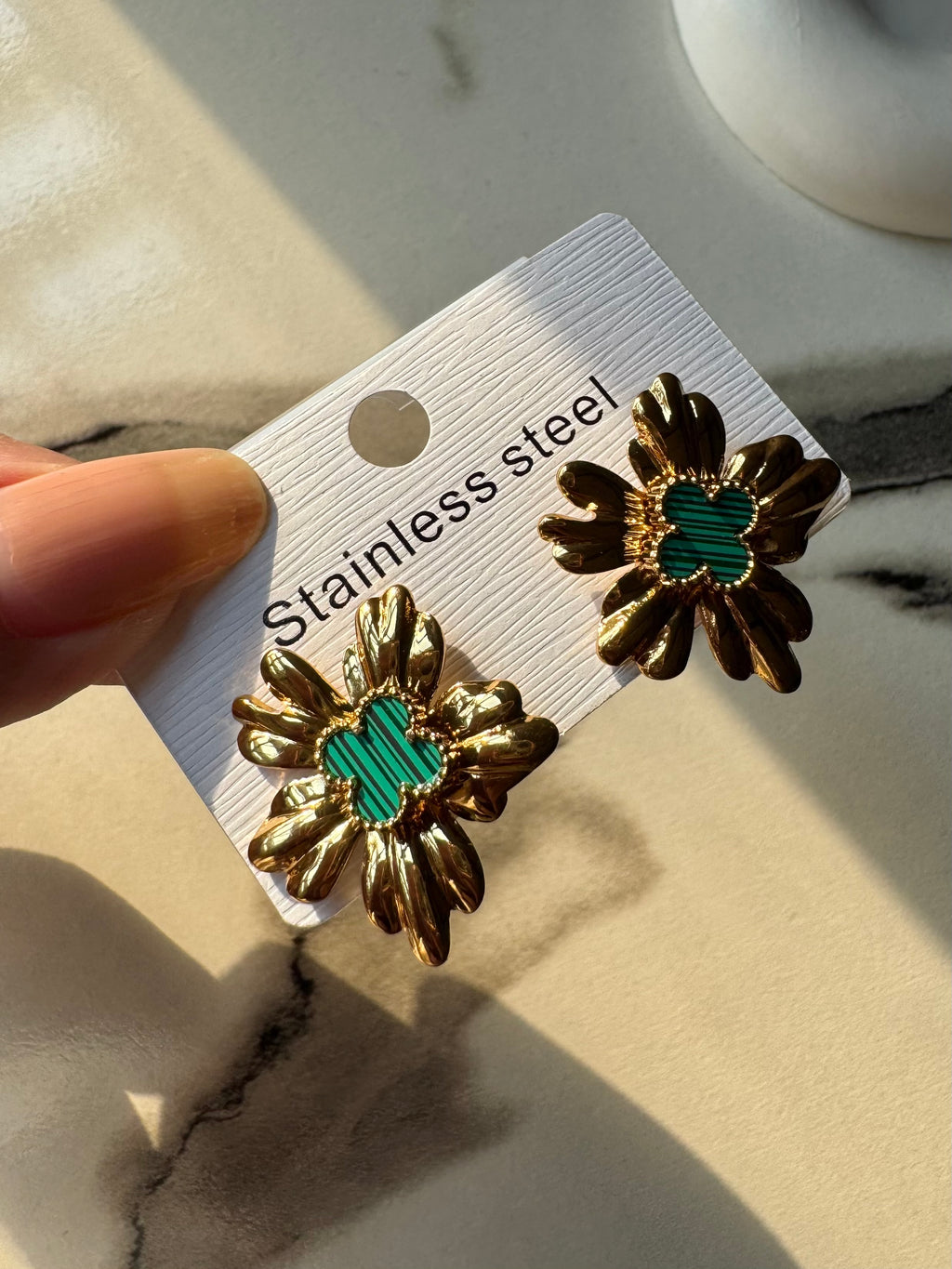 Van Cleef Inspired Turquoise - 18K Gold Plated