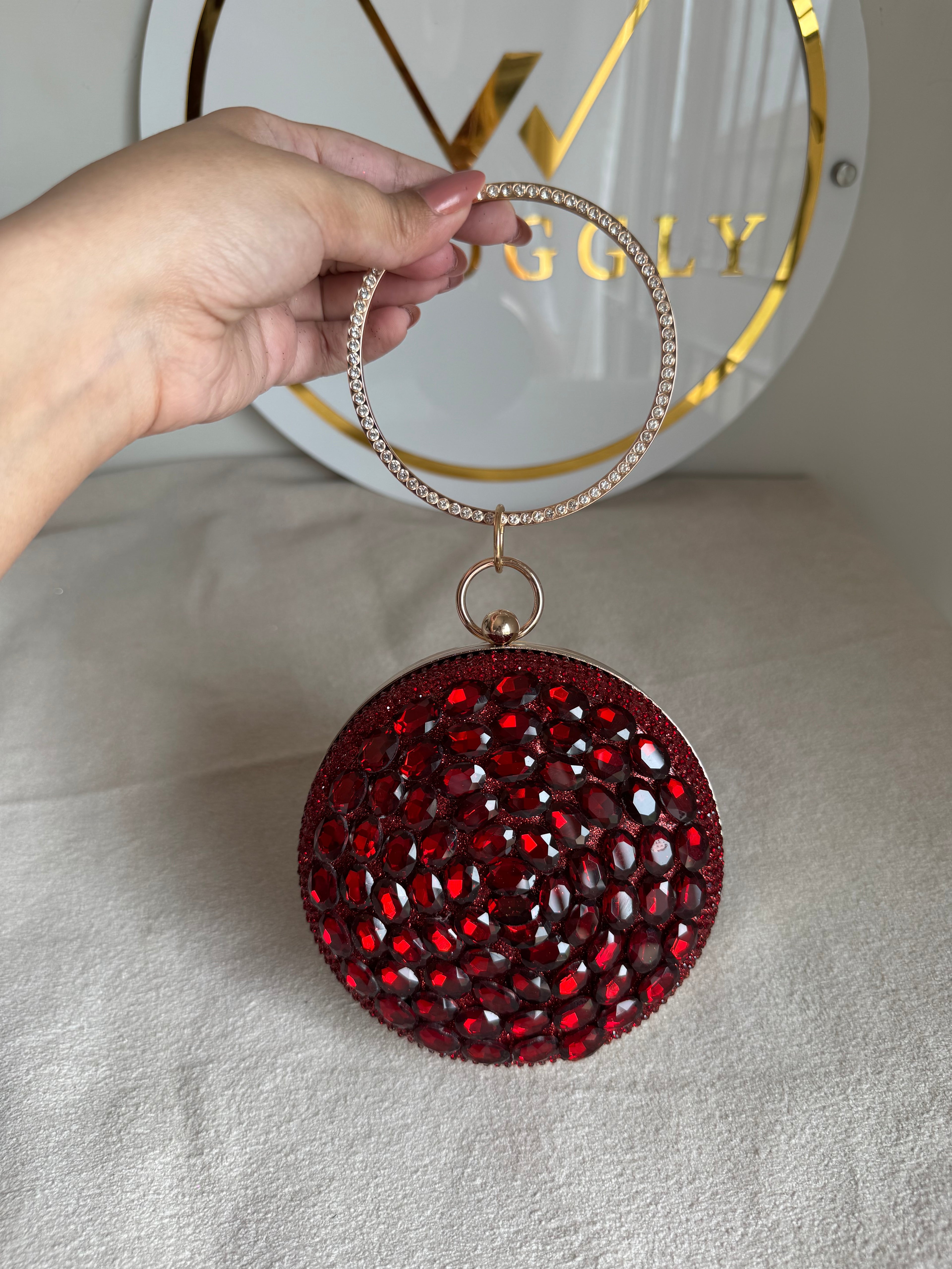 Sugar Plum Clutch - Maroonish Red