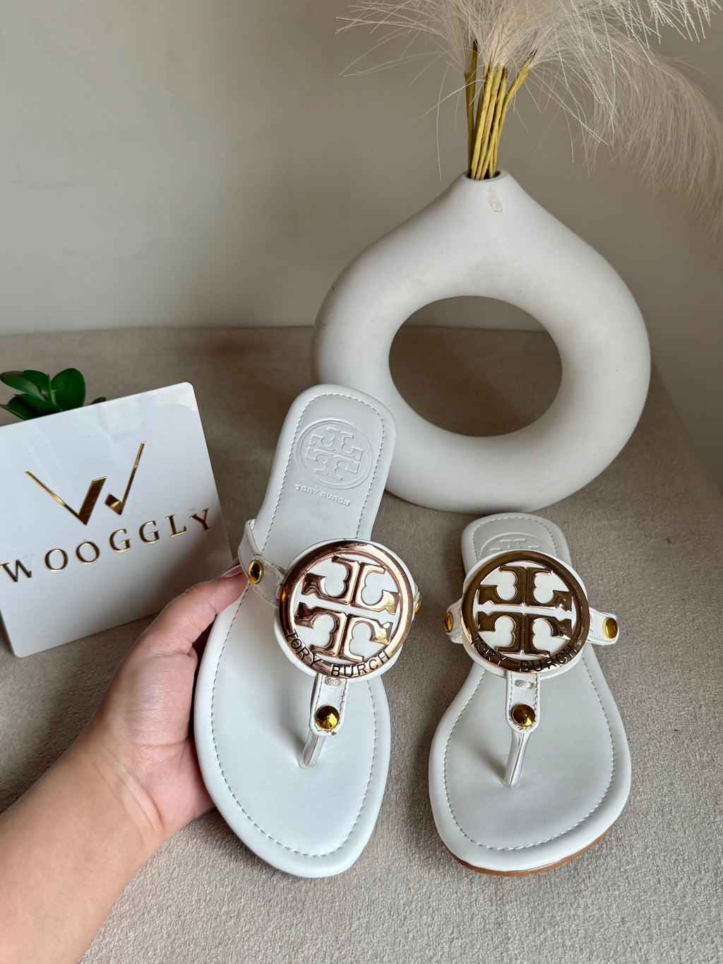 Viral Tory Burch Slides White