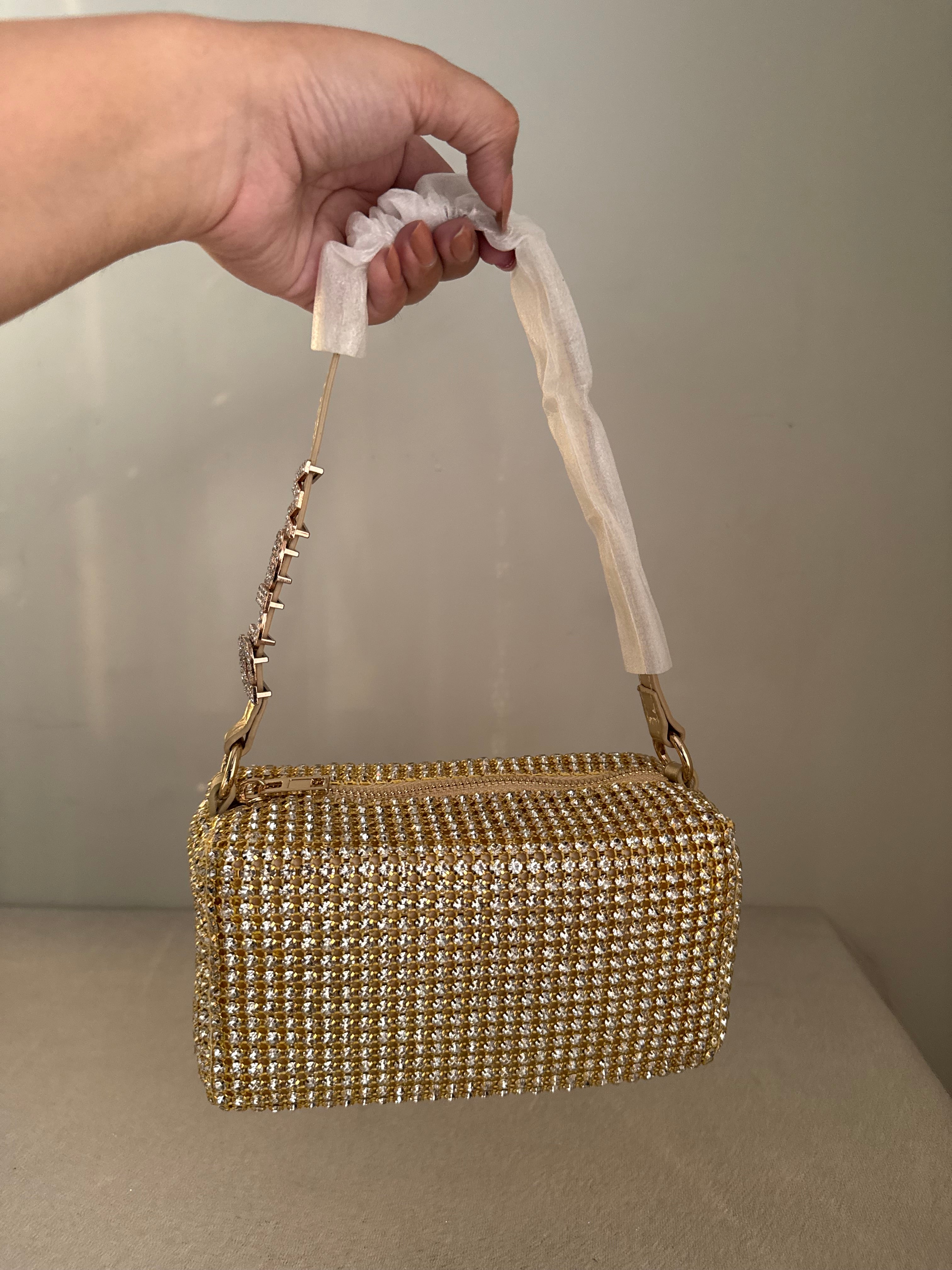 Alexander Wang Rhinestone Evening Clutch (Champagne)