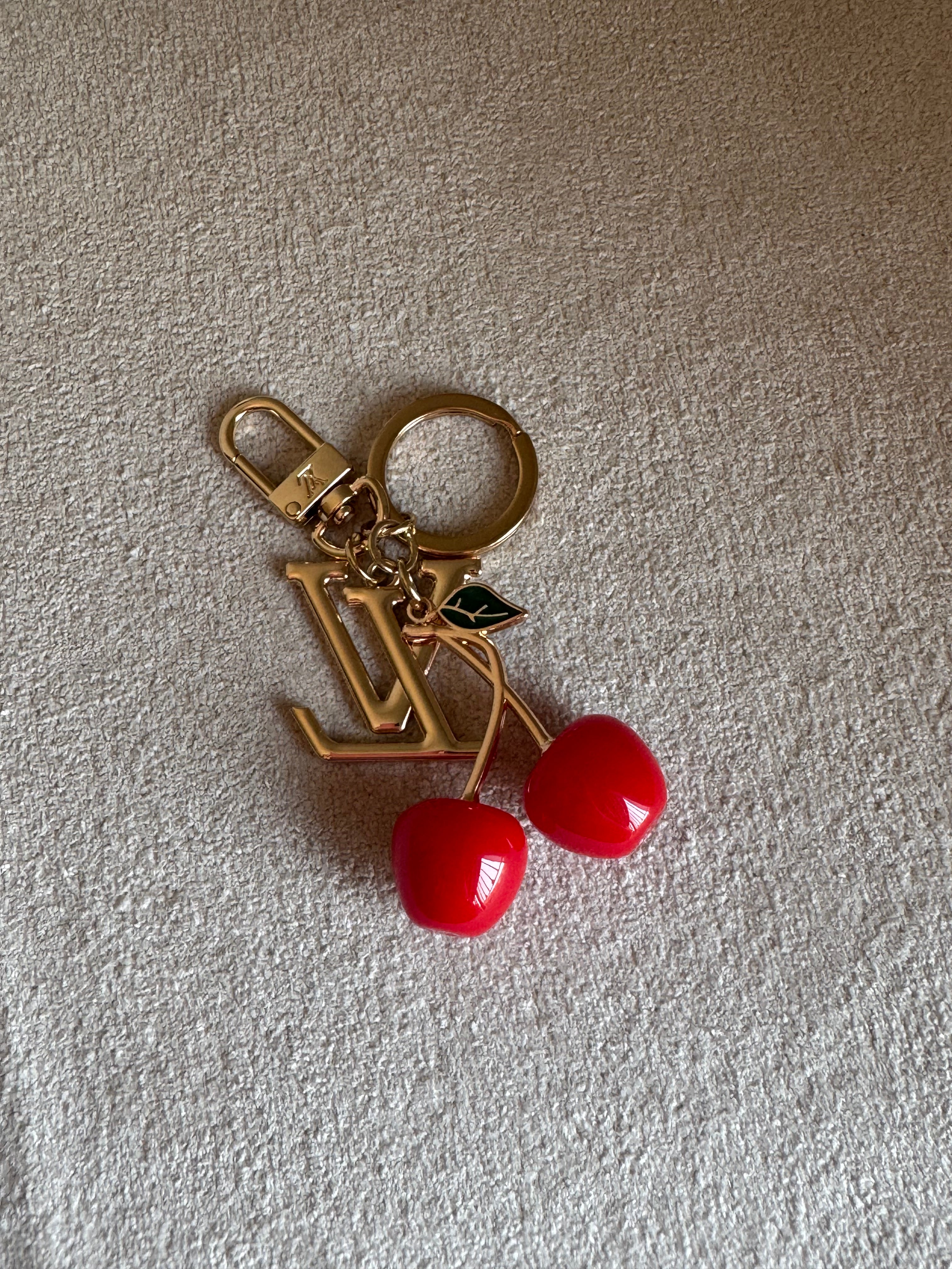 Premium LV Cherries Bag Charm