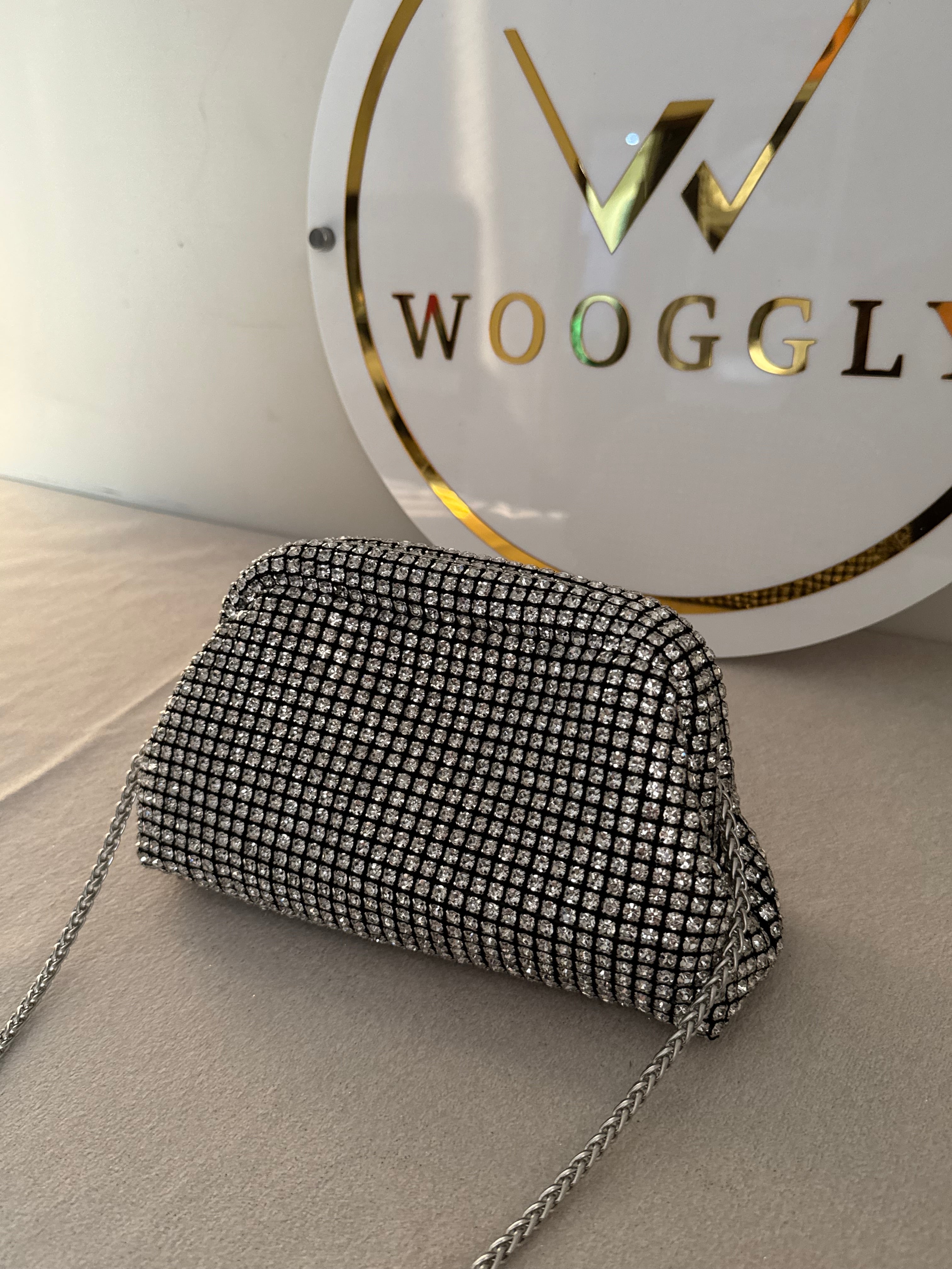 Extremely Premium Rhinestone Evening Clutch (Silver)