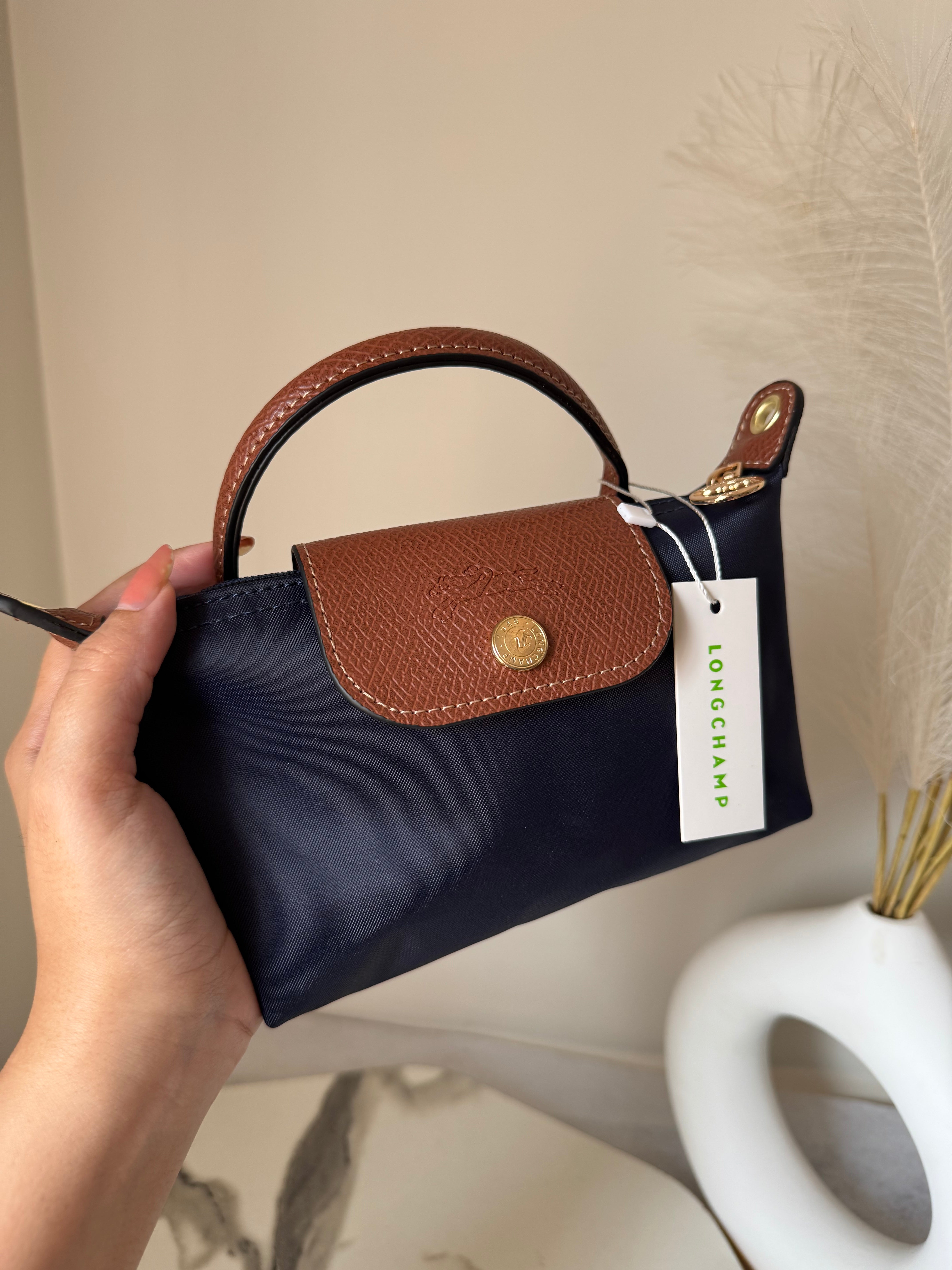 LongChamp Crossbody Bag with Strap - Blue (WITH BRAND LOGO)