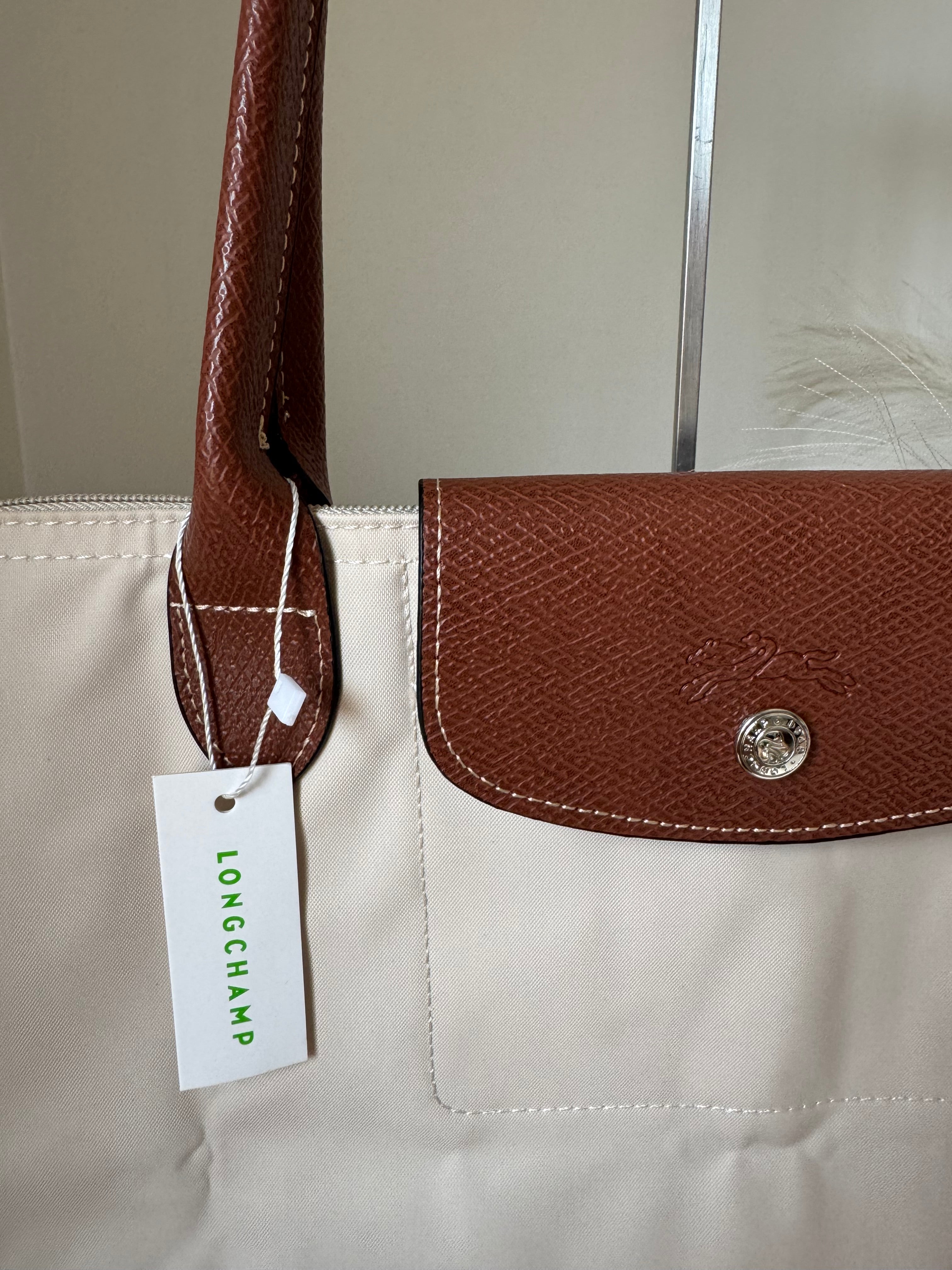 Longchamp Tote LARGE - Paper White (WITH BRAND LOGO)