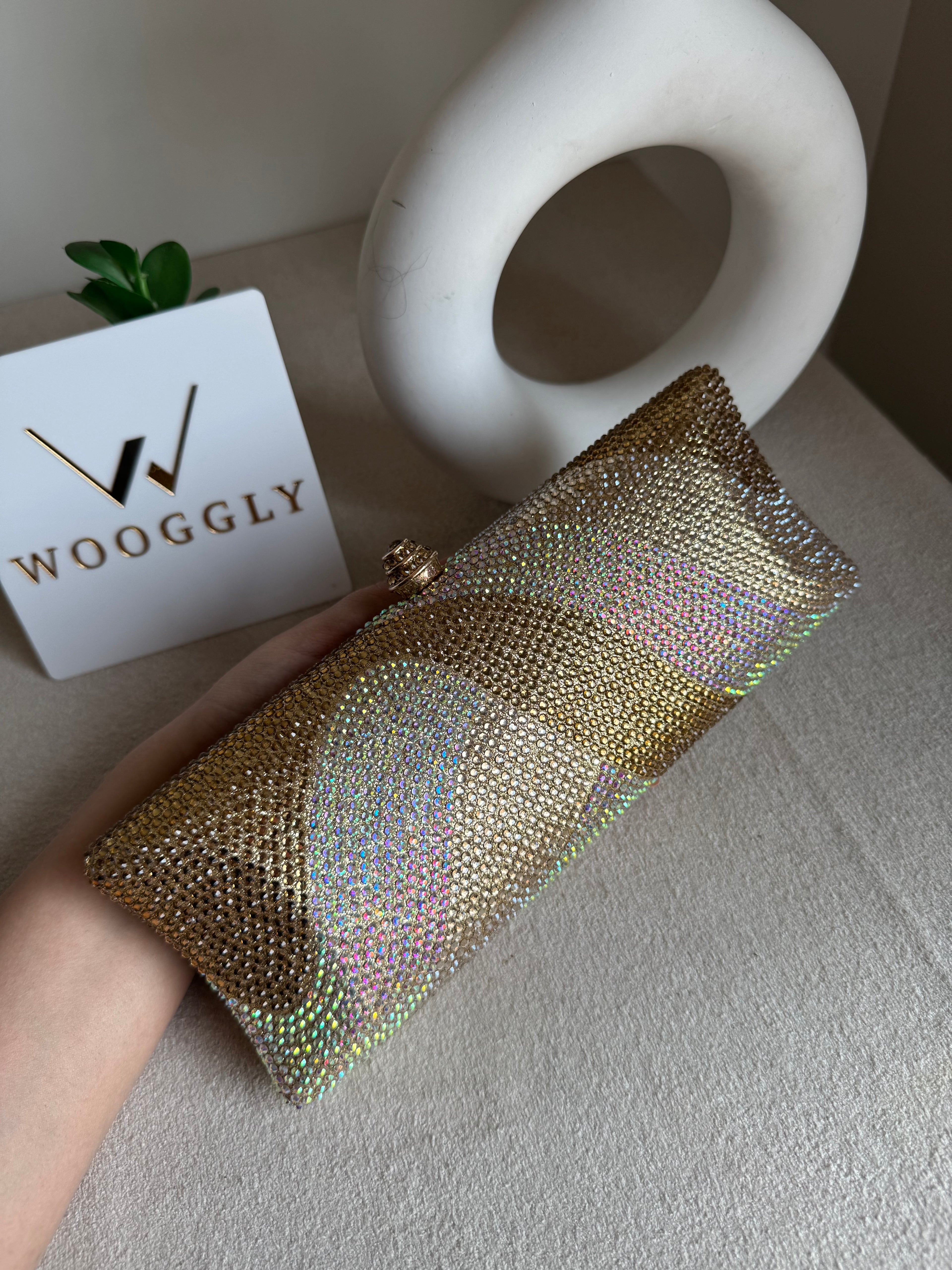 High Quality Élan Clutch - Multi Champagne