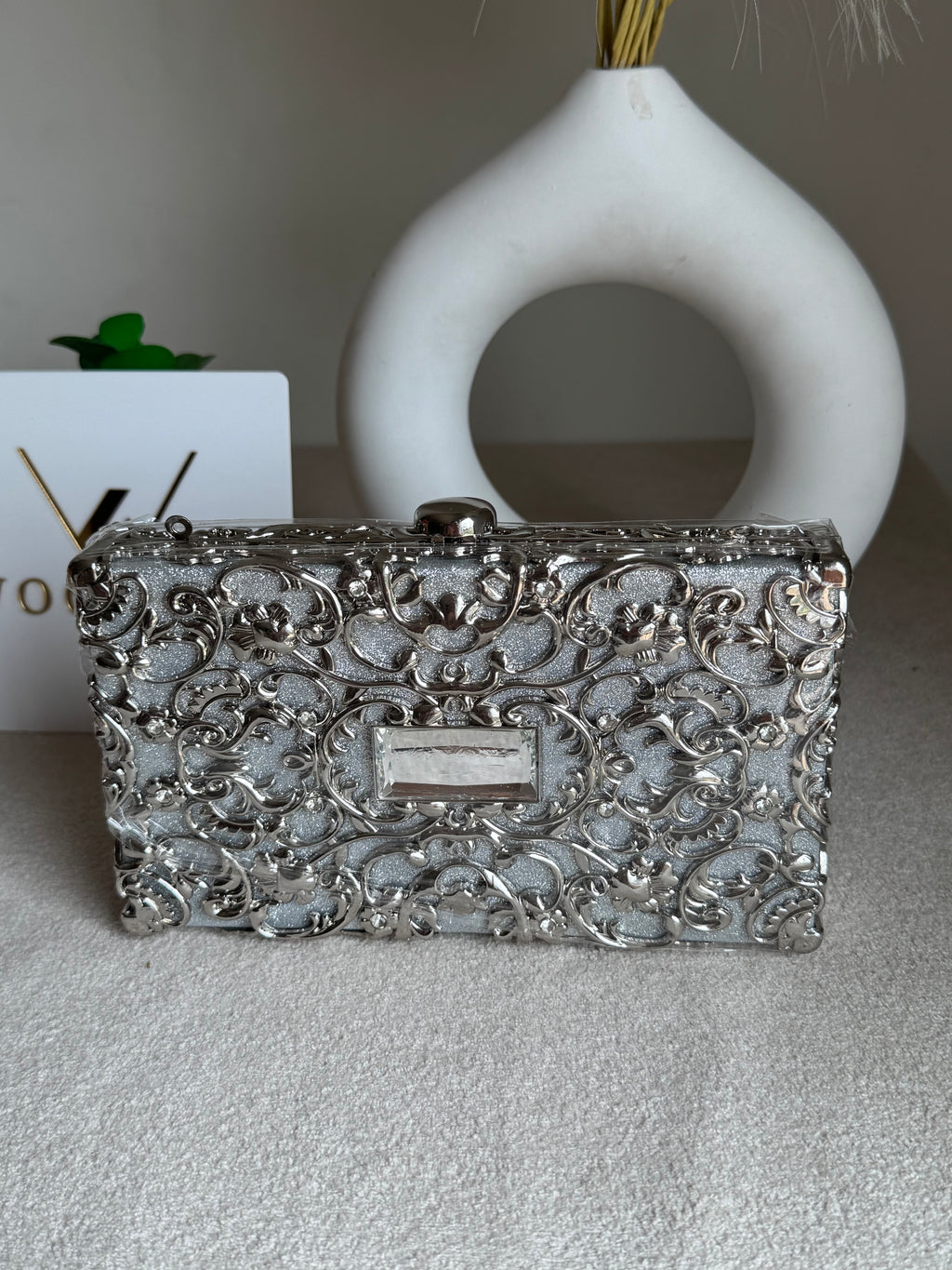 Maison Clutch Silver
