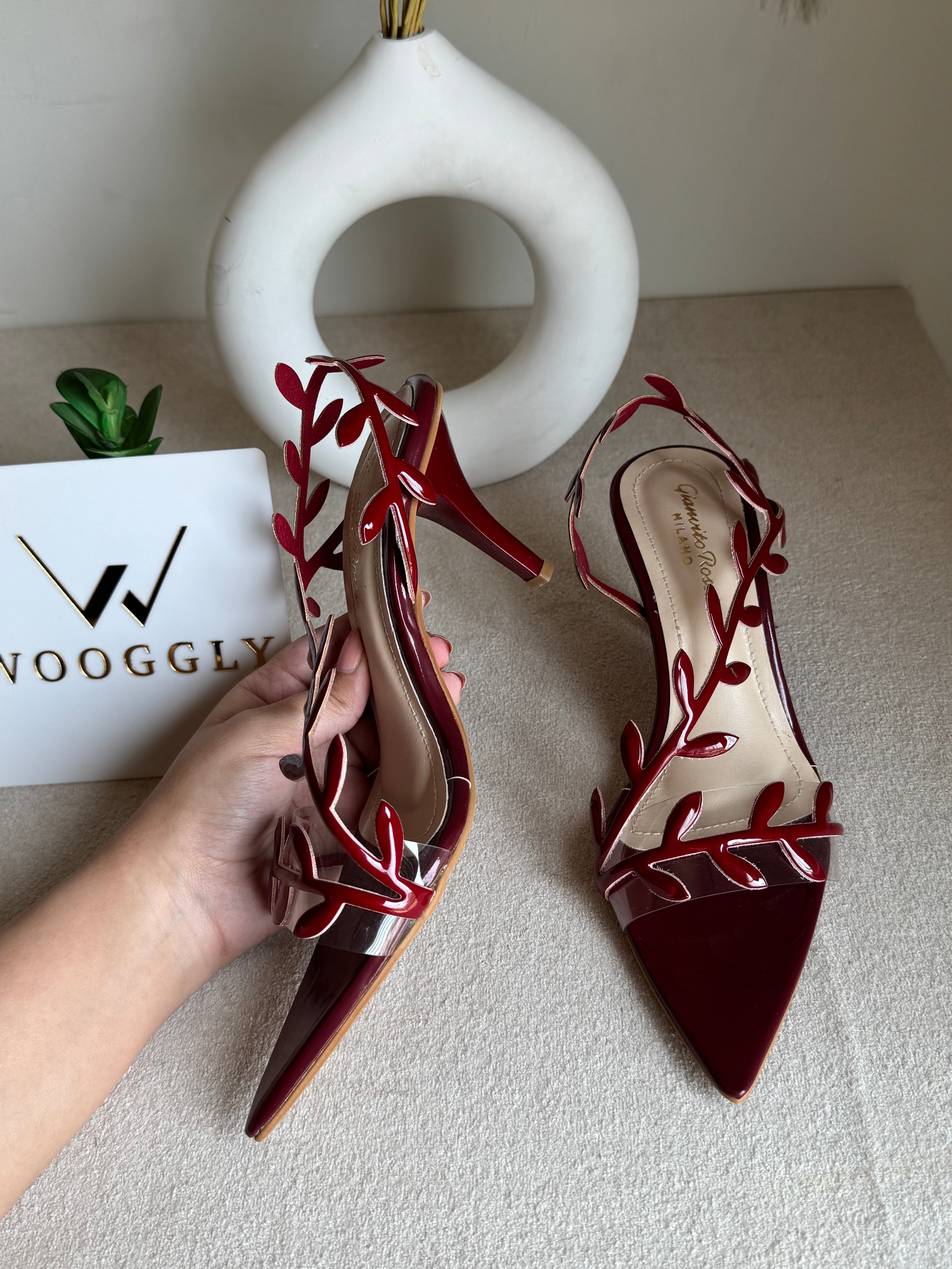 Gianvitto Rossi Heels Maroon
