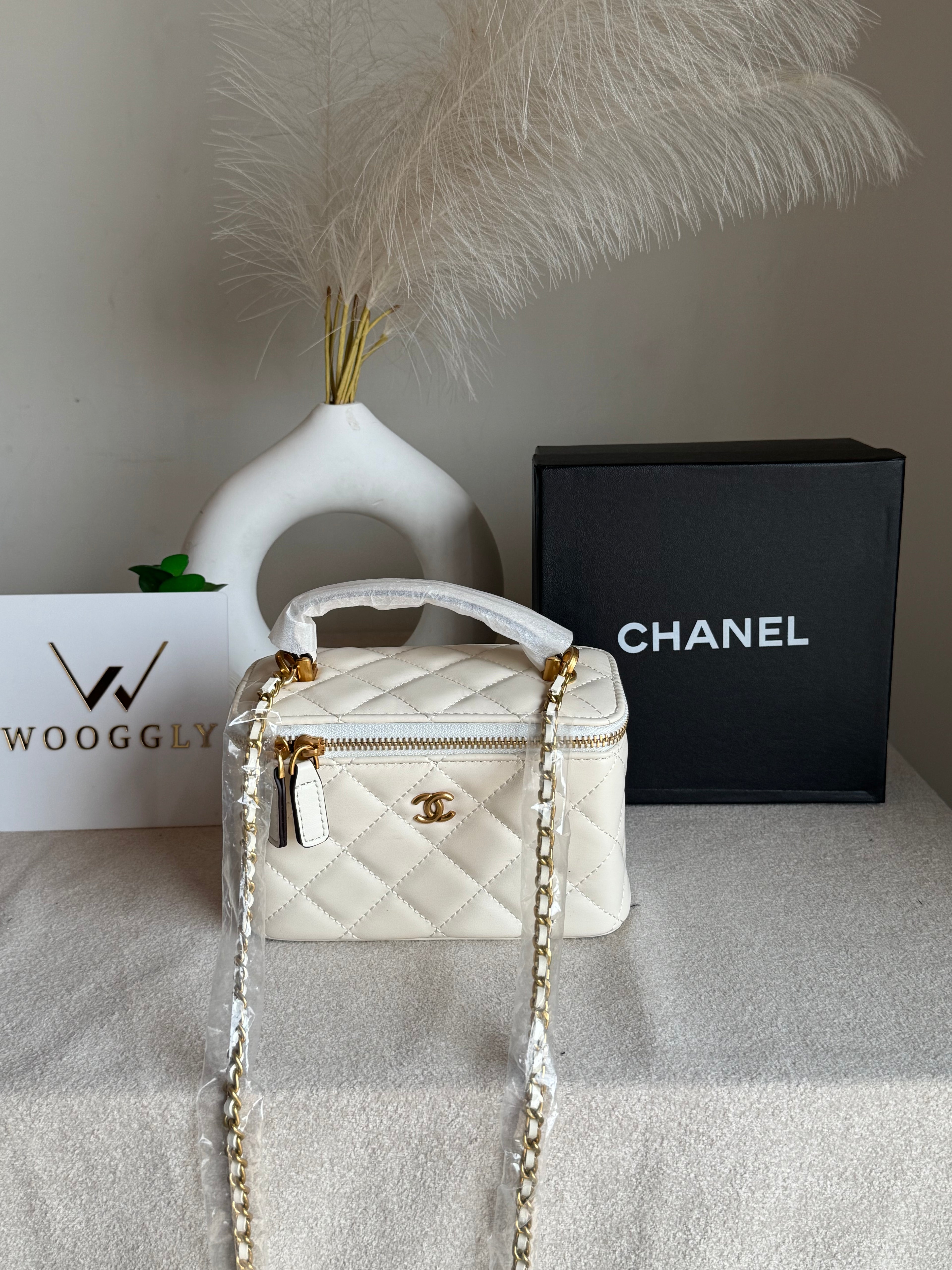CH Mini Box Bag - Cream