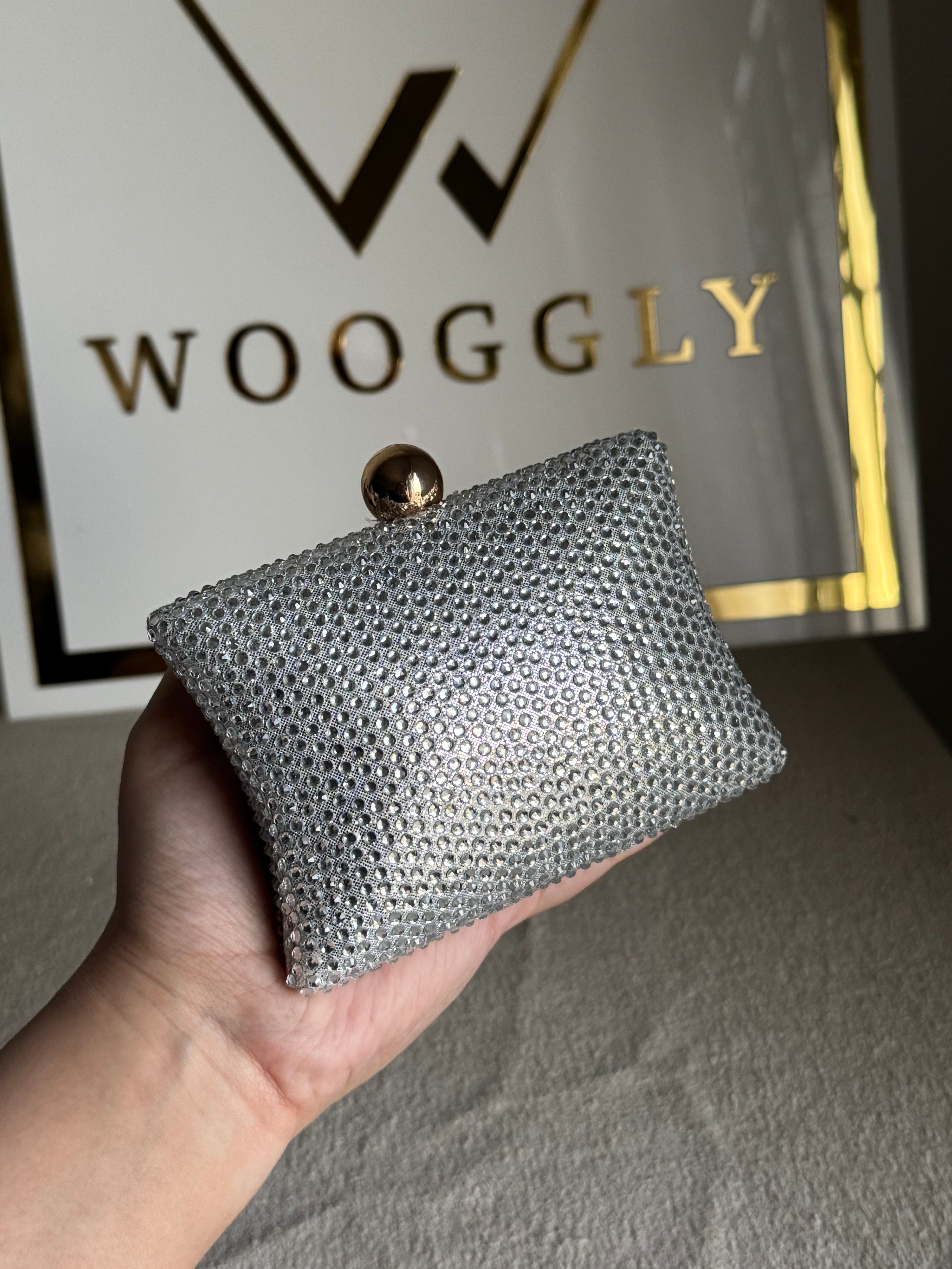 Muse Swarovski Clutch - Silver