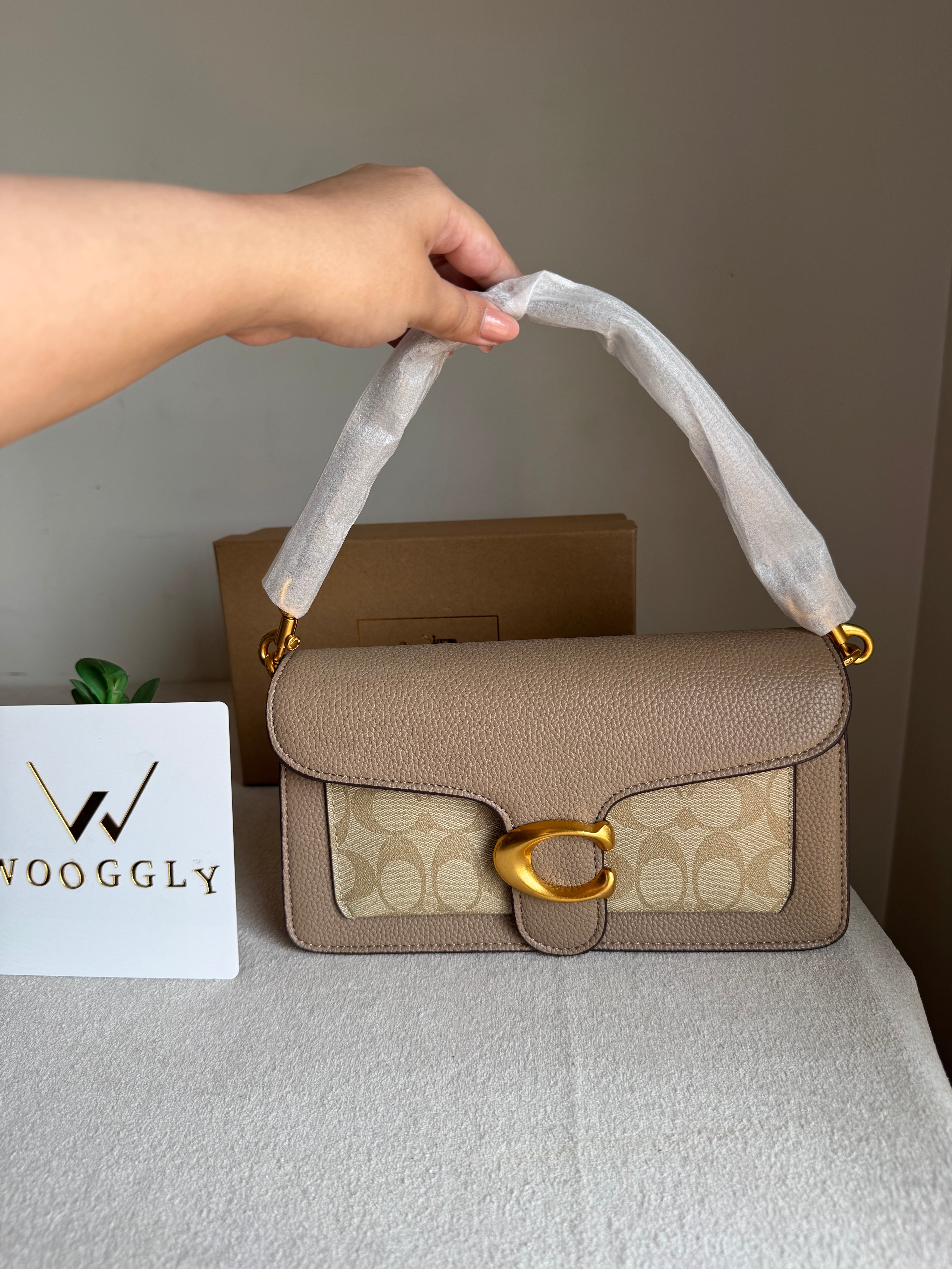 COACH TABBY Canvas Beige Good Quality -  BOX PACKING