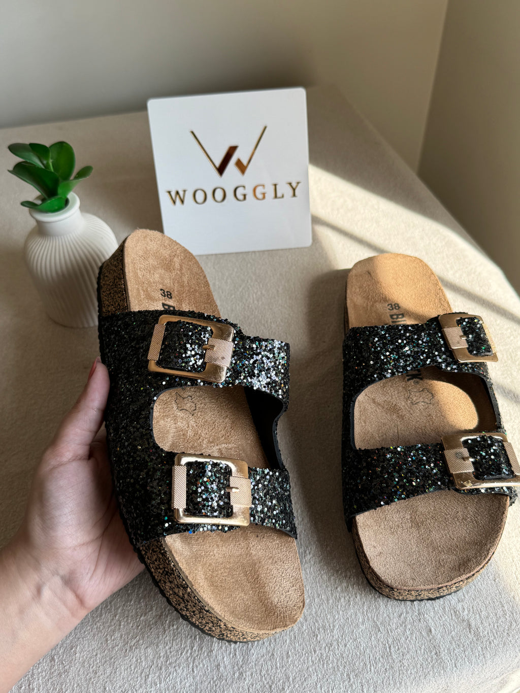 Viral Birkenstock Comfy Sandals - Glam Black