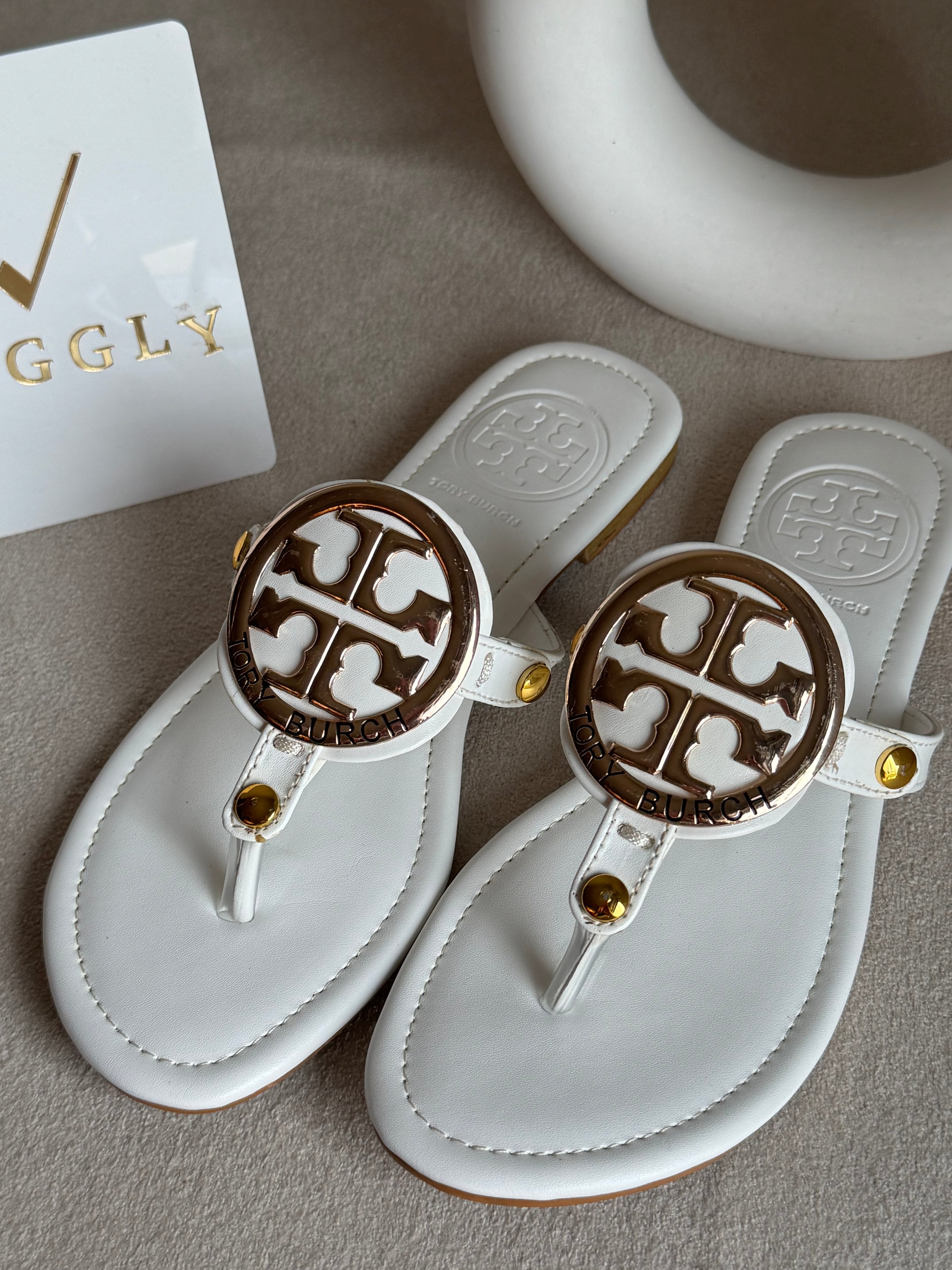 Viral Tory Burch Slides White