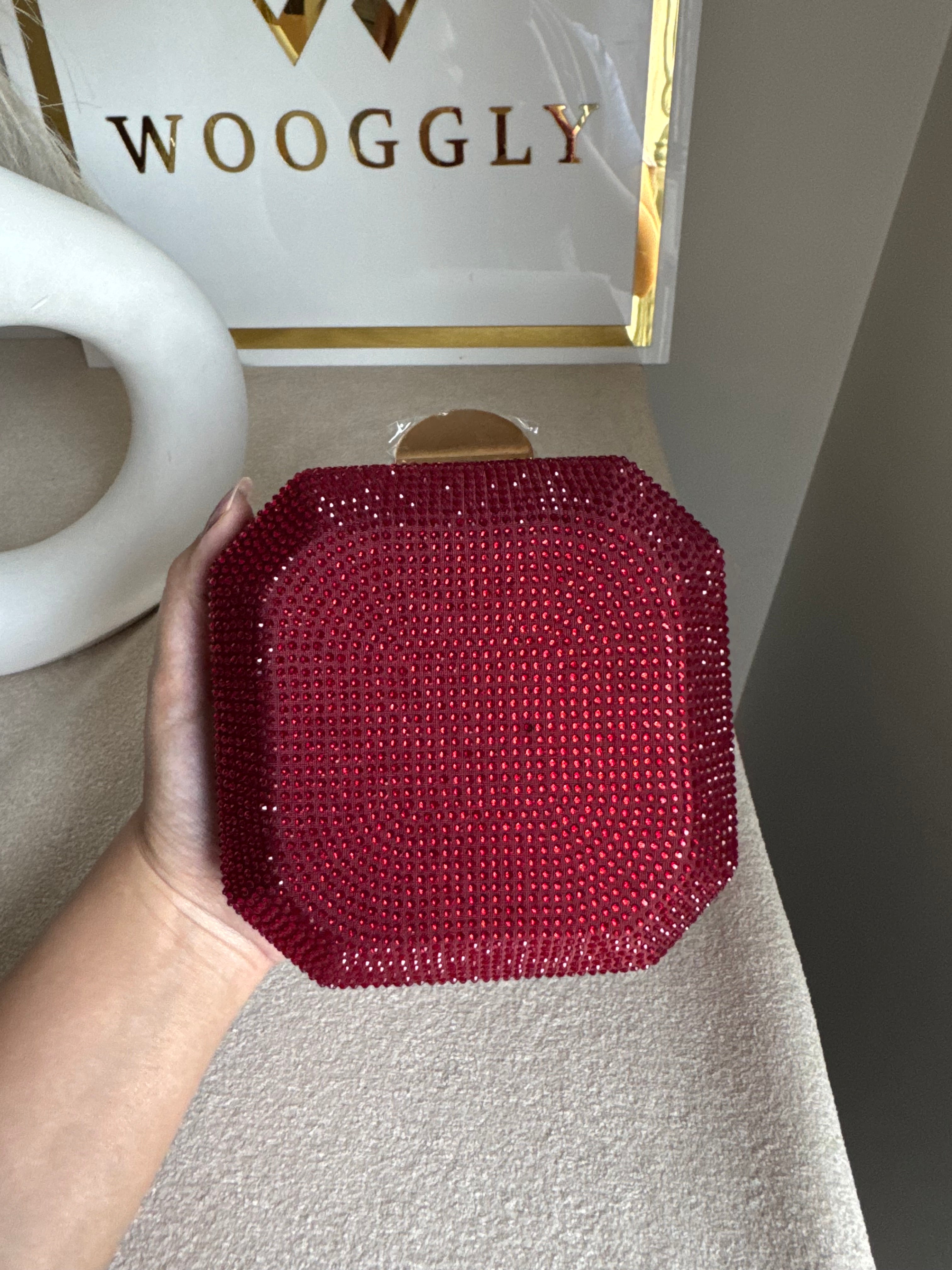 AYLA CLUTCH Red